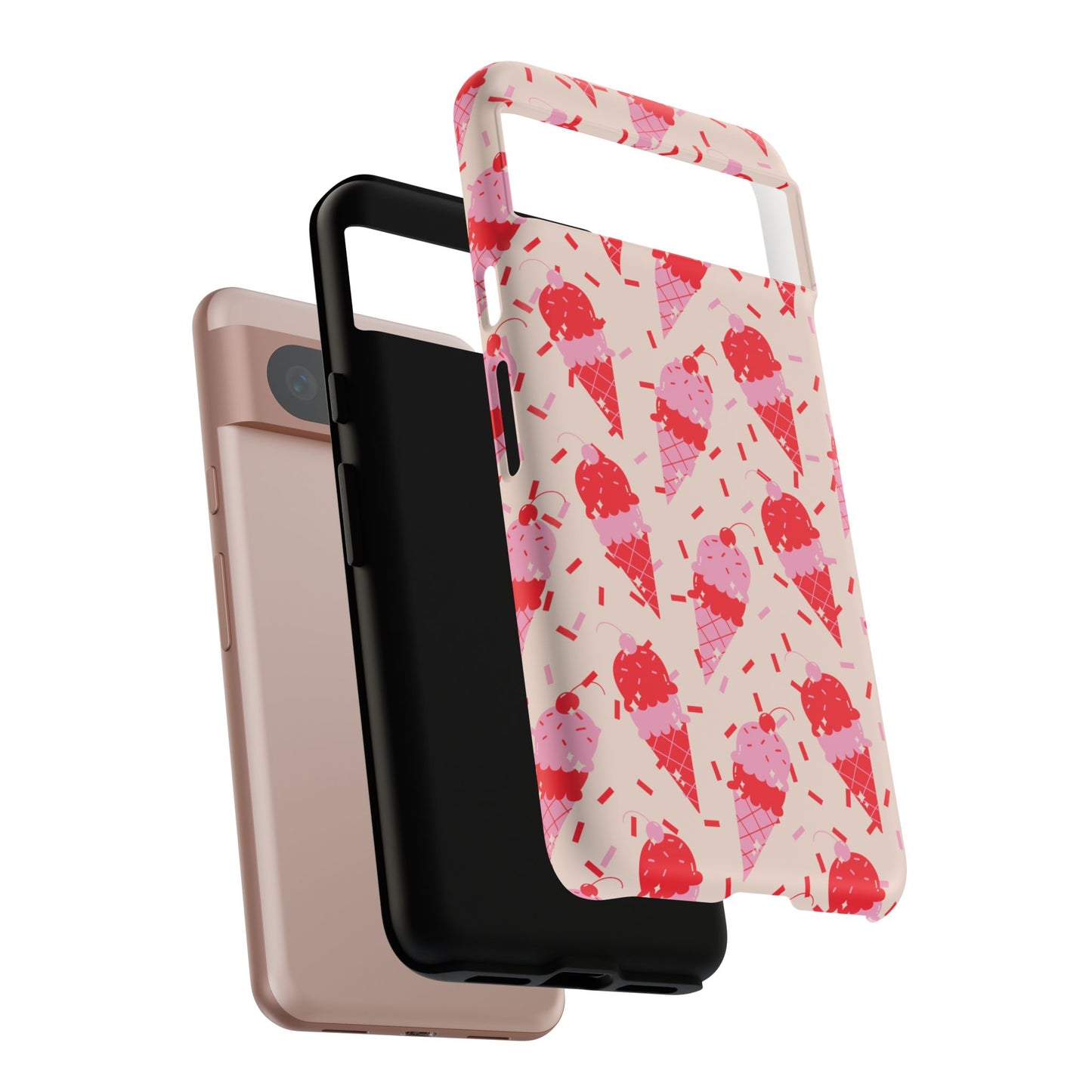 Ice Cream Phone Case - Cute Tough Cases for Ice Cream Lovers, Fun Summer Accessory, Birthday Gift, Colorful iPhone Cover