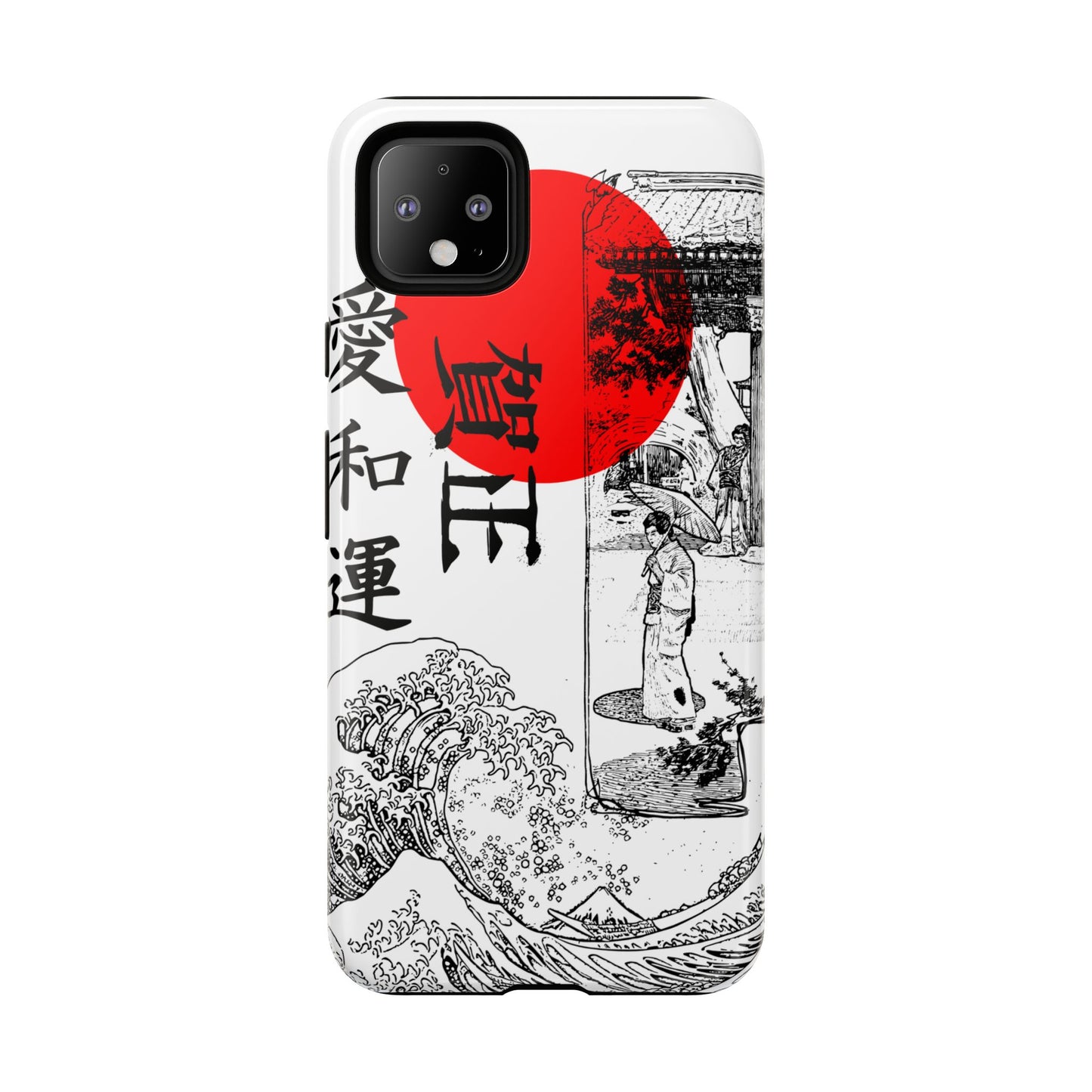 Japanese Zen Art Phone Case - Tough Cases with Wave Design