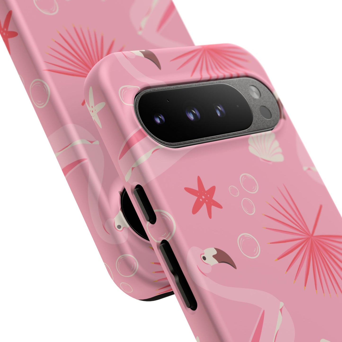 Tough Cases: Tropical Flamingo Phone Case for Summer Vibes