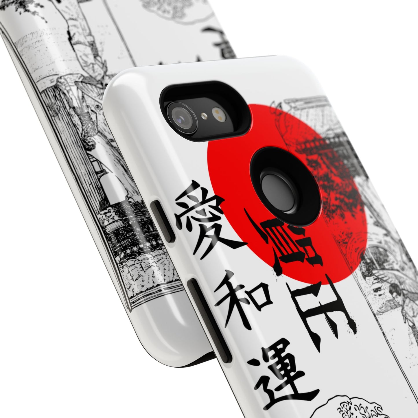 Japanese Zen Art Phone Case - Tough Cases with Wave Design