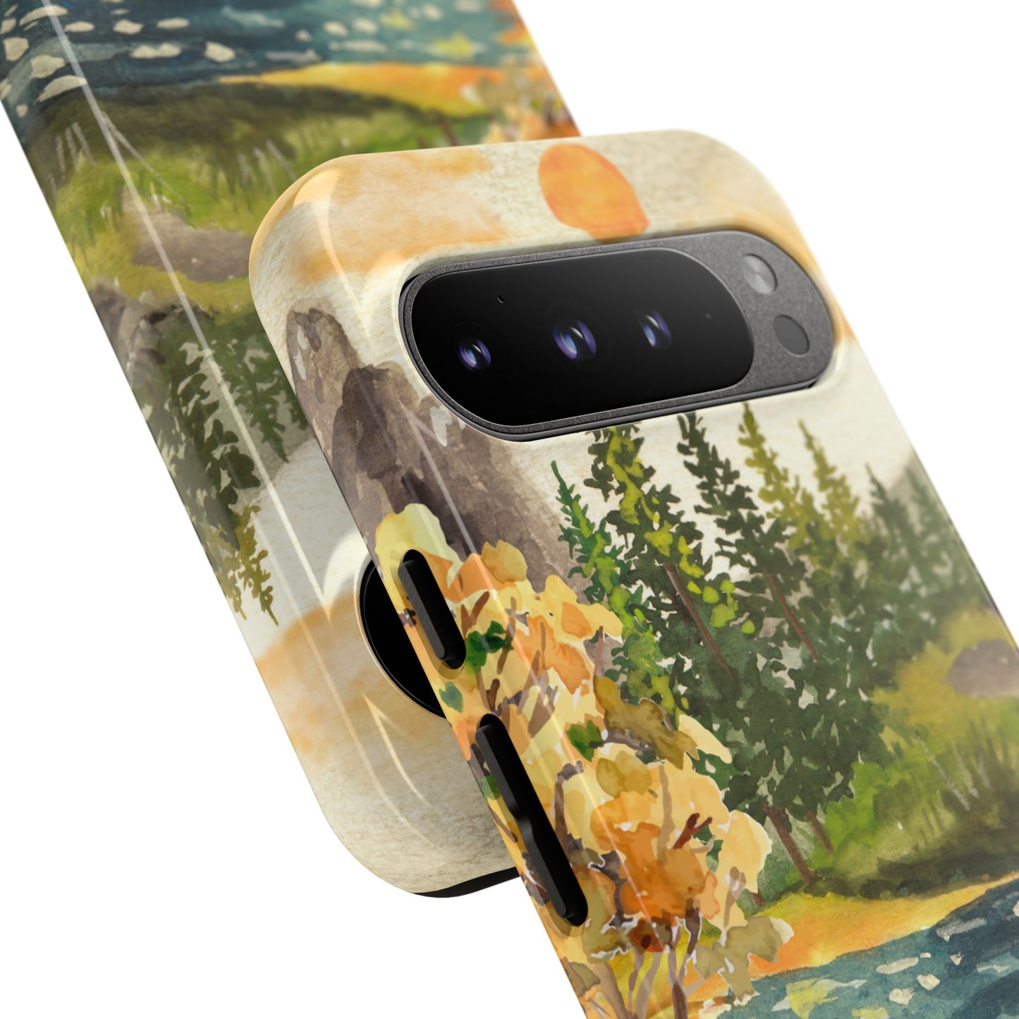 Artistic Phone Case with Ducks and Nature Scene