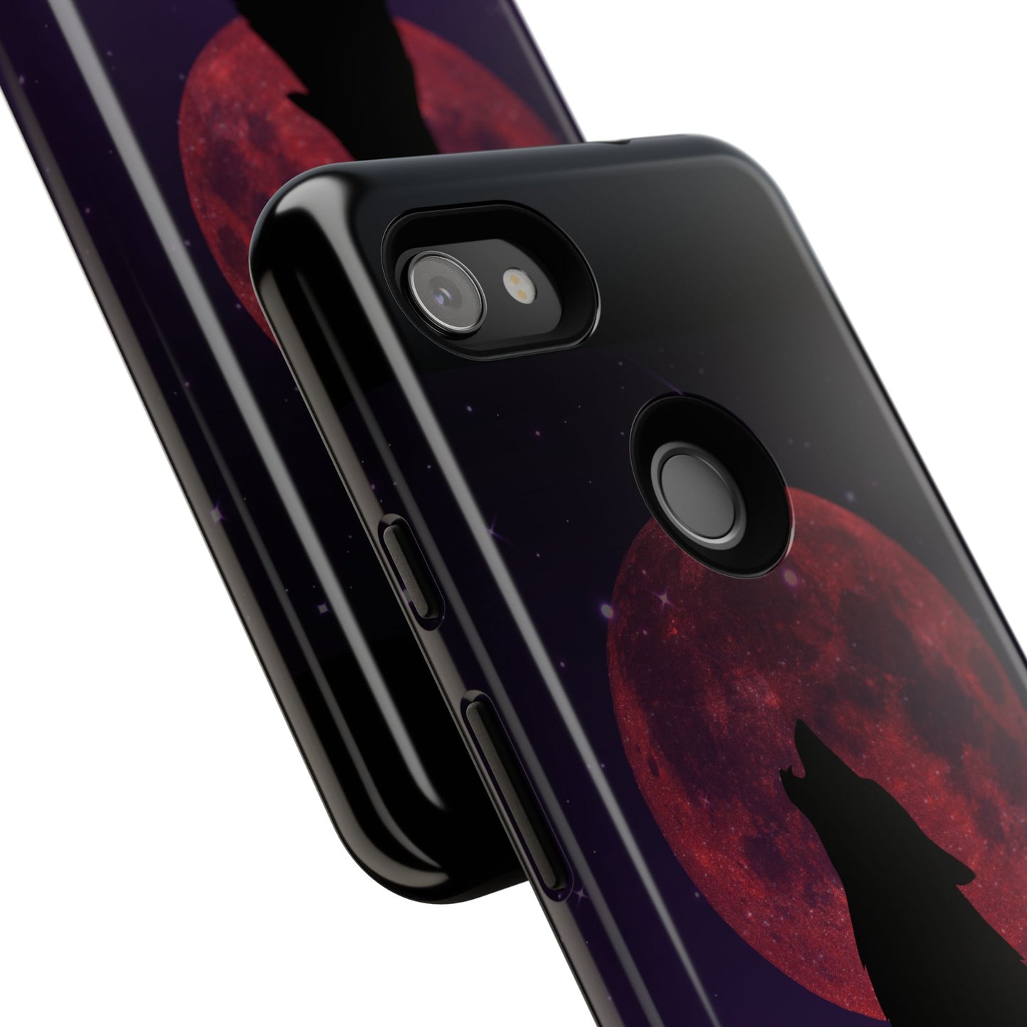 Wolf Howling at Blood Moon Phone Case - Tough & Stylish Protector