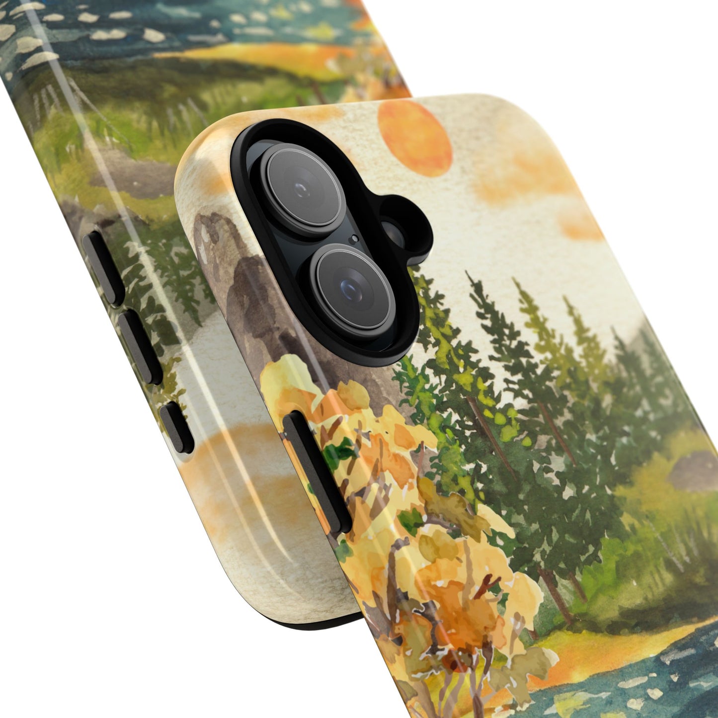 Artistic Phone Case with Ducks and Nature Scene