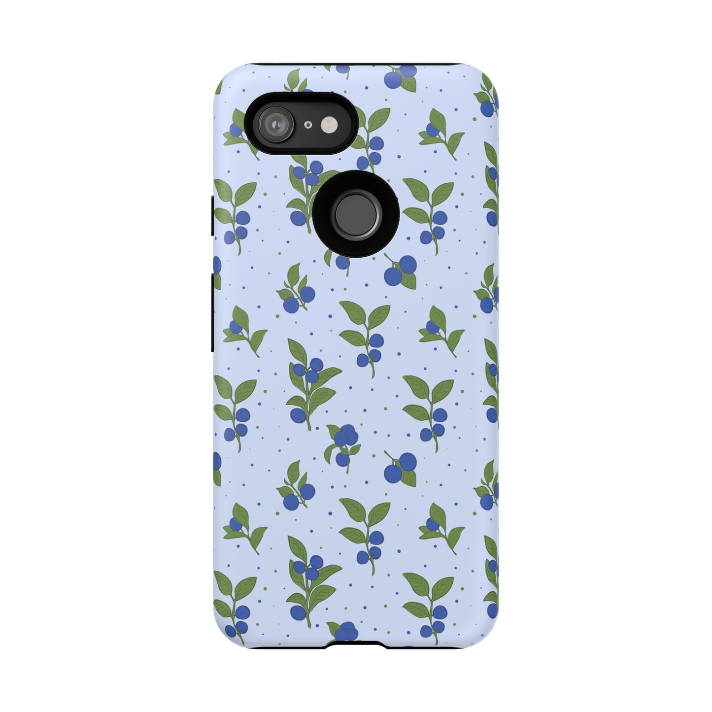 Floral Tough Phone Case - Blueberry Blossom Design
