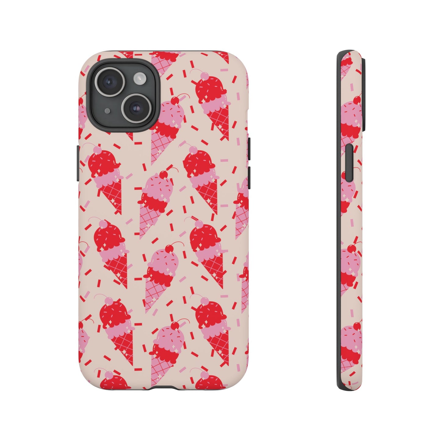 Ice Cream Phone Case - Cute Tough Cases for Ice Cream Lovers, Fun Summer Accessory, Birthday Gift, Colorful iPhone Cover