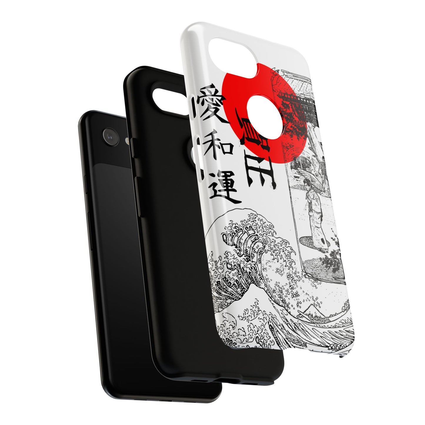 Japanese Zen Art Phone Case - Tough Cases with Wave Design