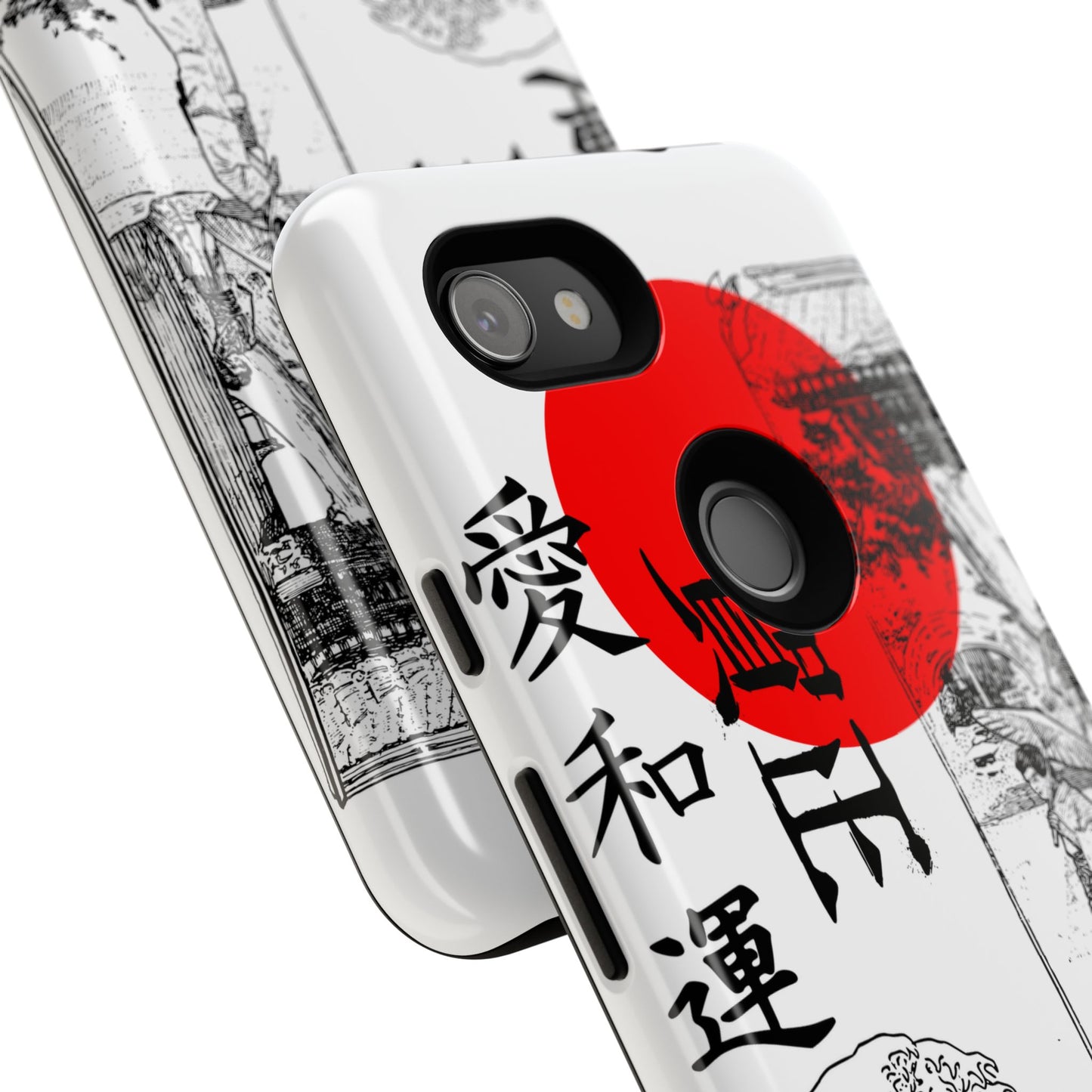 Japanese Zen Art Phone Case - Tough Cases with Wave Design