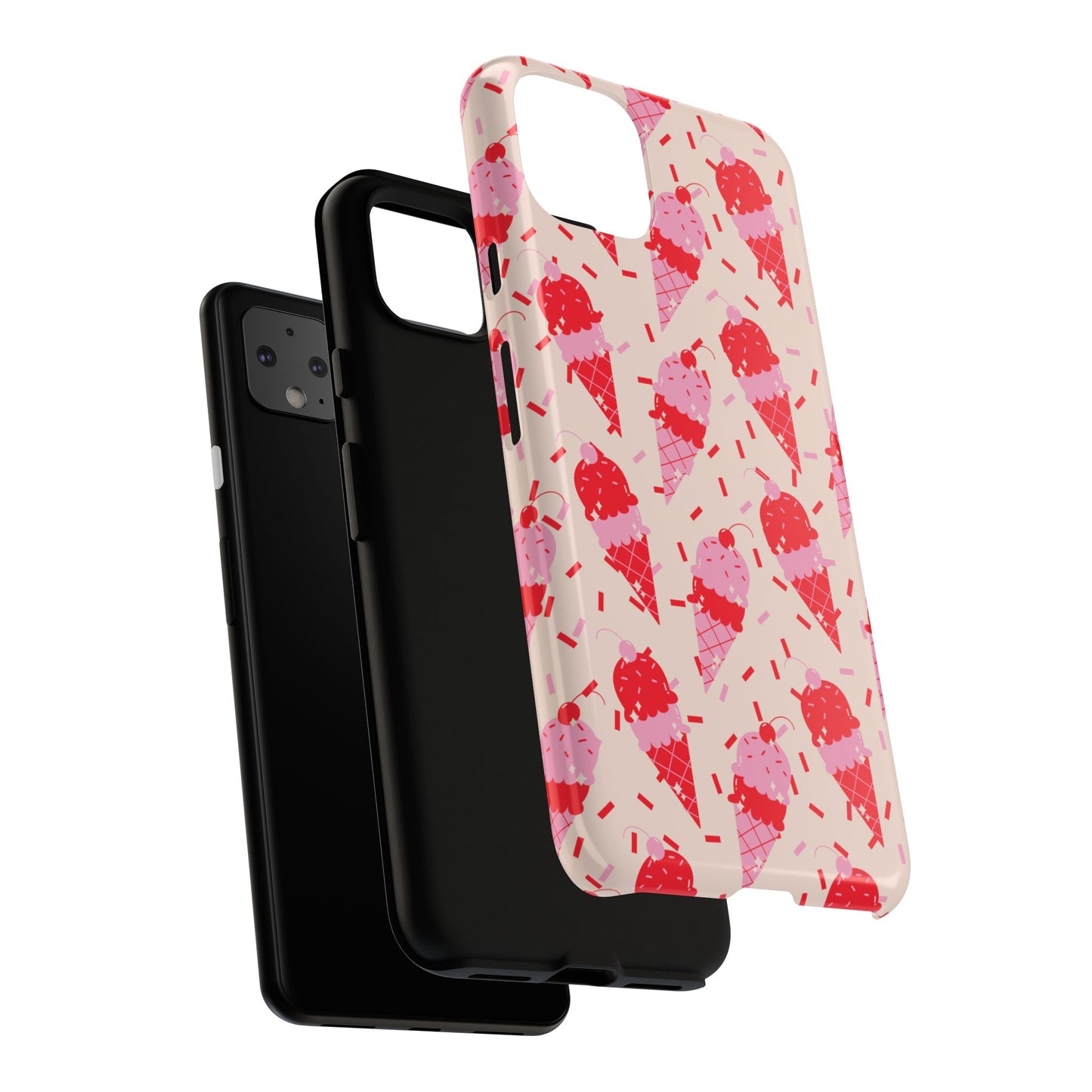Ice Cream Phone Case - Cute Tough Cases for Ice Cream Lovers, Fun Summer Accessory, Birthday Gift, Colorful iPhone Cover