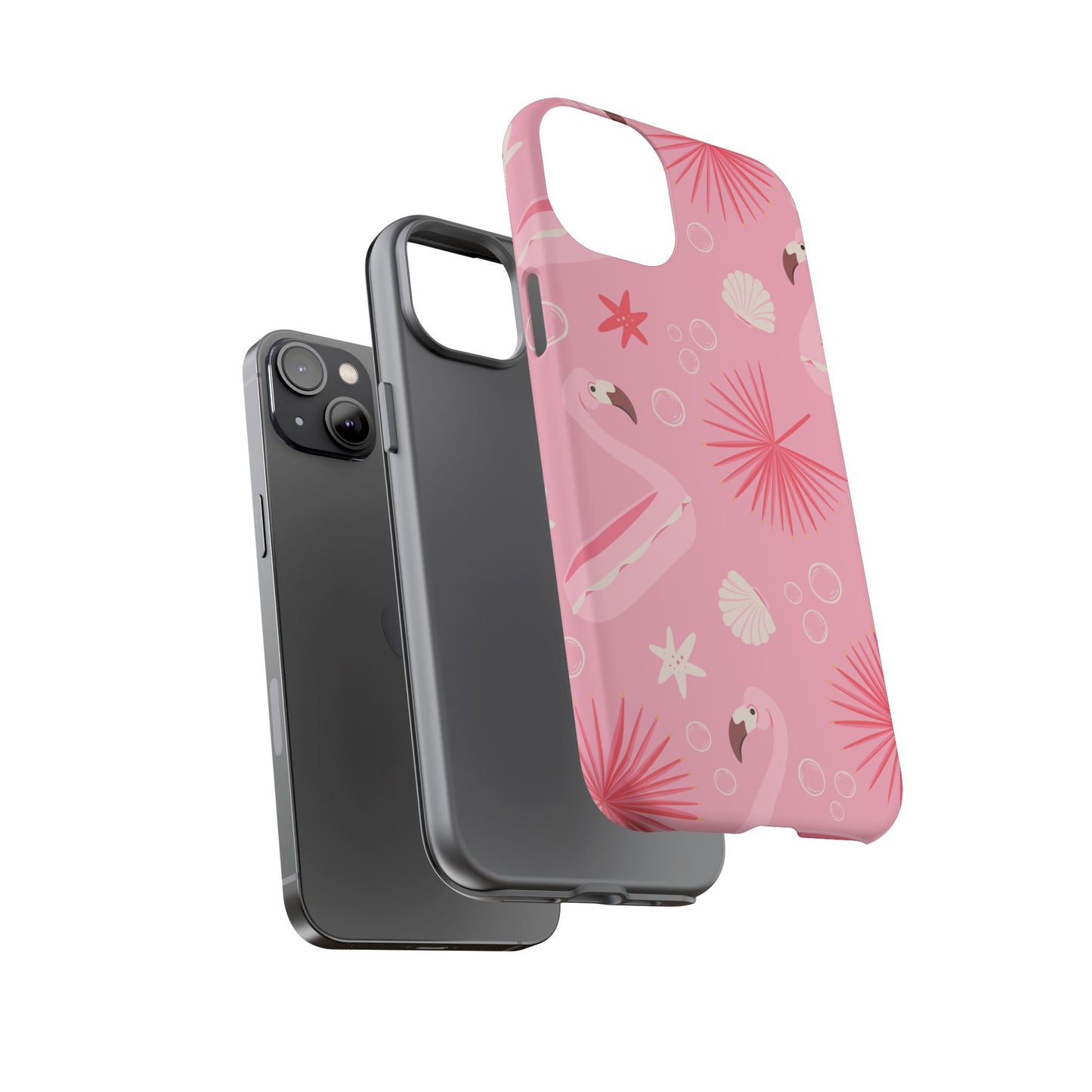 Tough Cases: Tropical Flamingo Phone Case for Summer Vibes