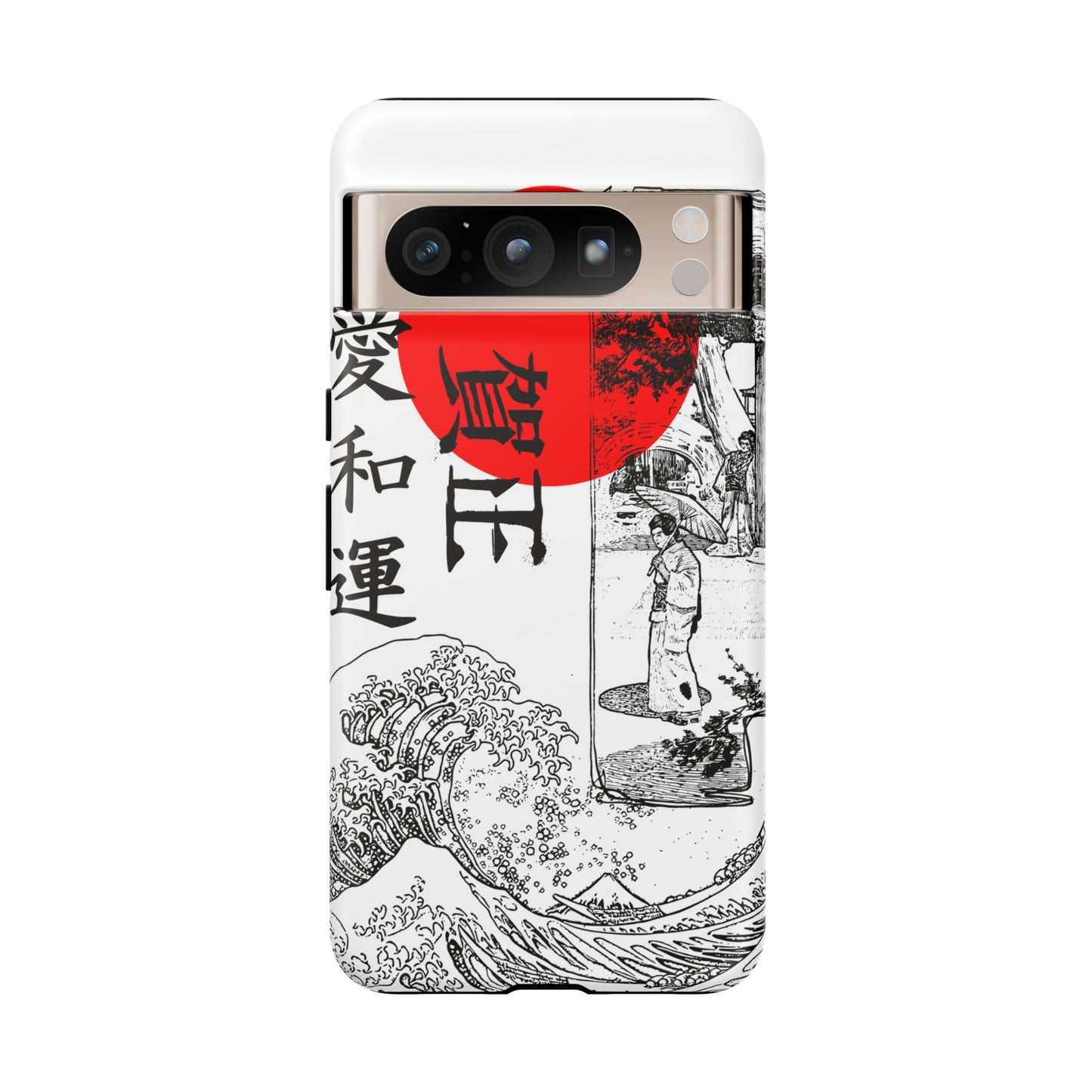 Japanese Zen Art Phone Case - Tough Cases with Wave Design