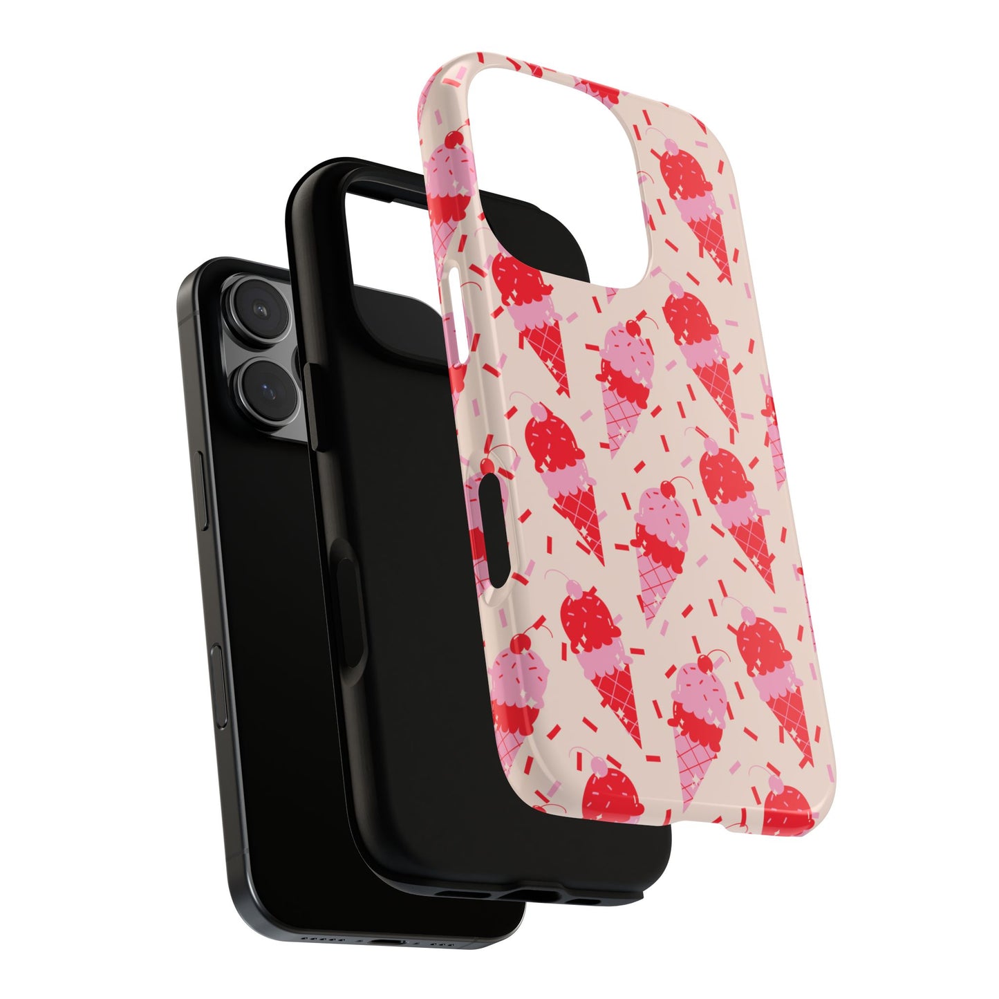 Ice Cream Phone Case - Cute Tough Cases for Ice Cream Lovers, Fun Summer Accessory, Birthday Gift, Colorful iPhone Cover