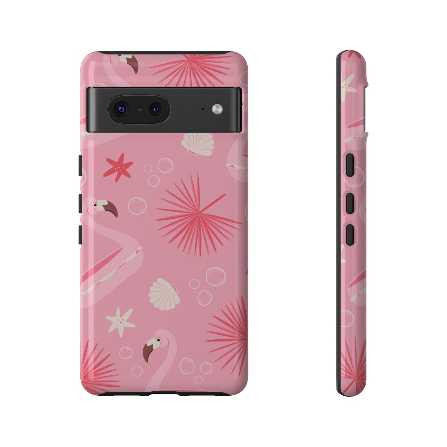Tough Cases: Tropical Flamingo Phone Case for Summer Vibes