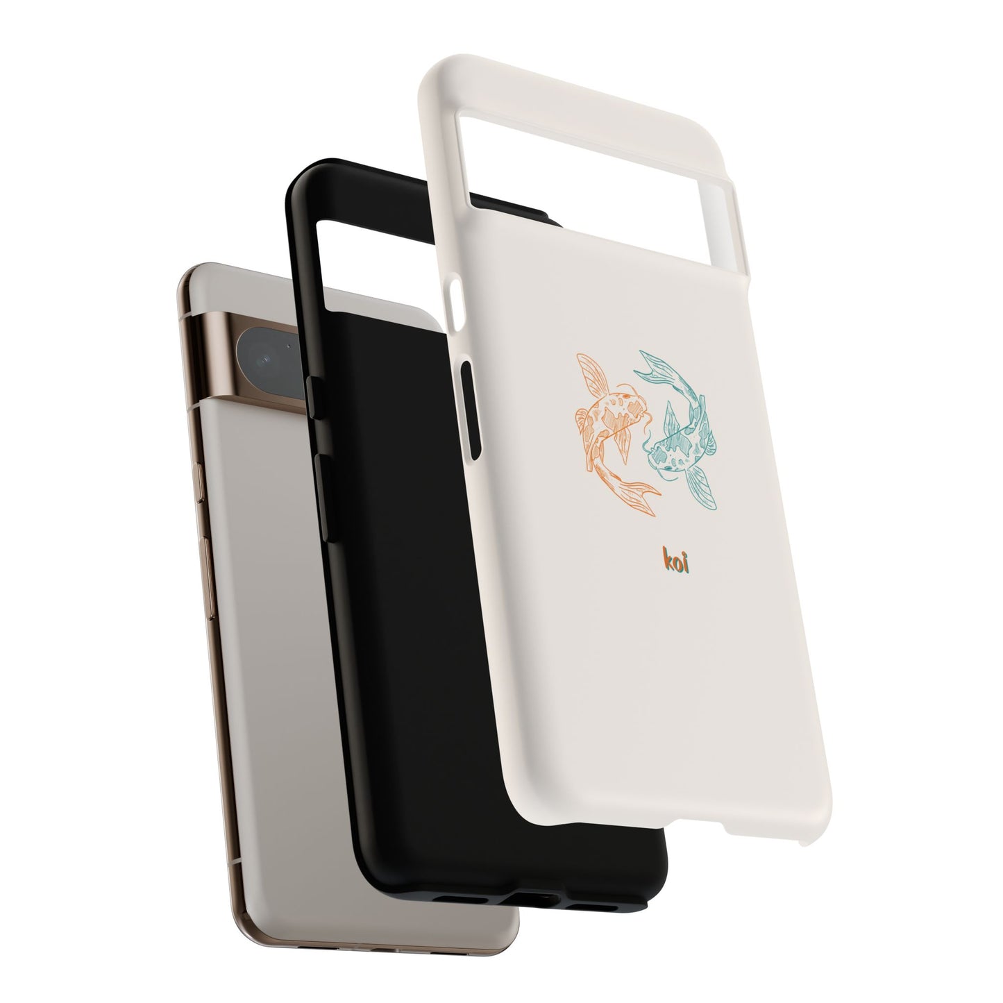 Koi Fish Tough Phone Case - Stylish & Durable Design for Aqua Lovers