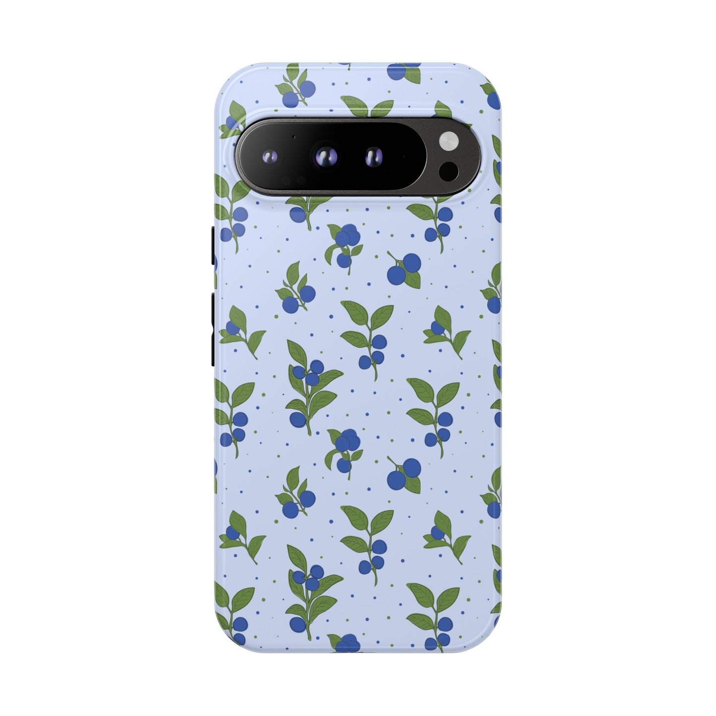 Floral Tough Phone Case - Blueberry Blossom Design