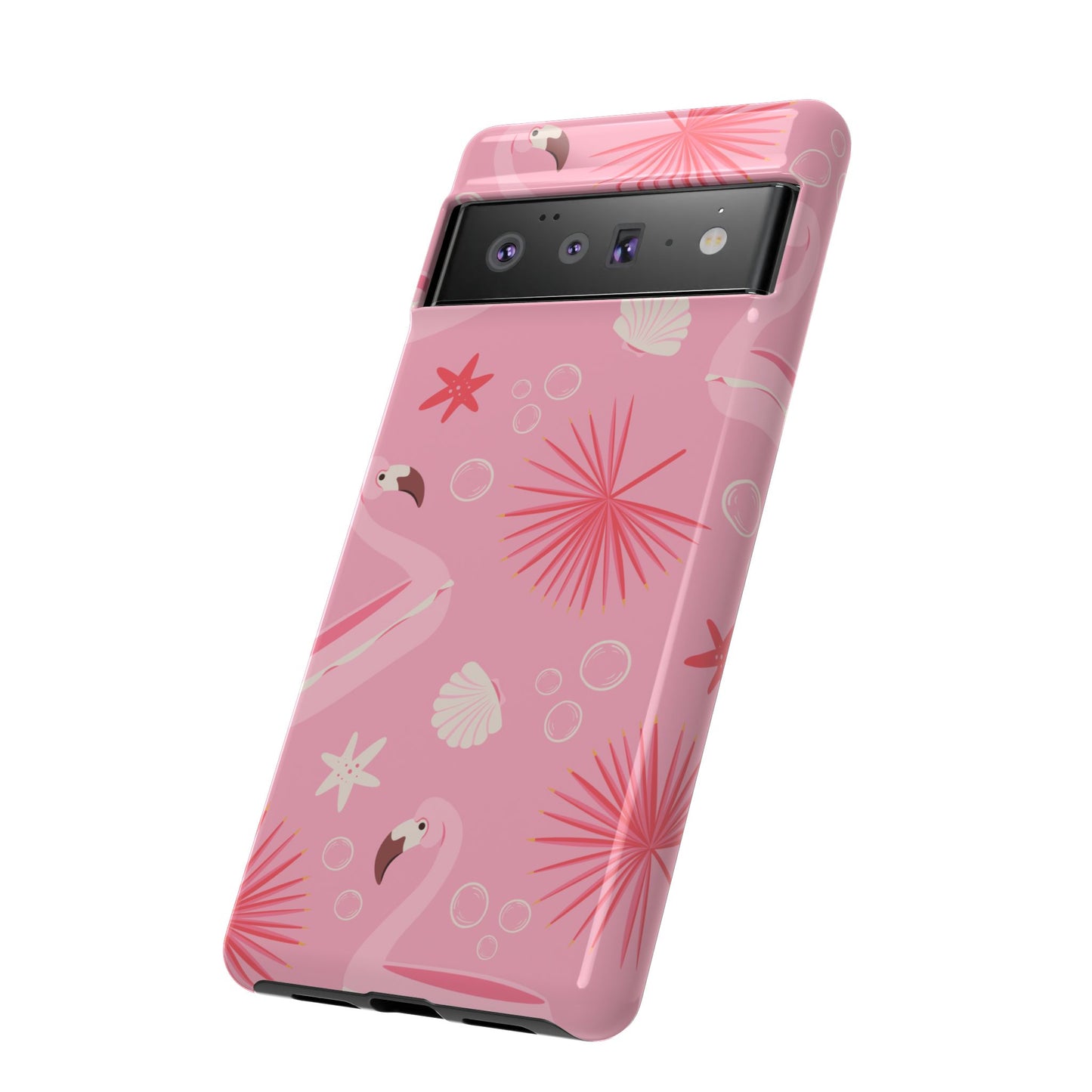 Tough Cases: Tropical Flamingo Phone Case for Summer Vibes