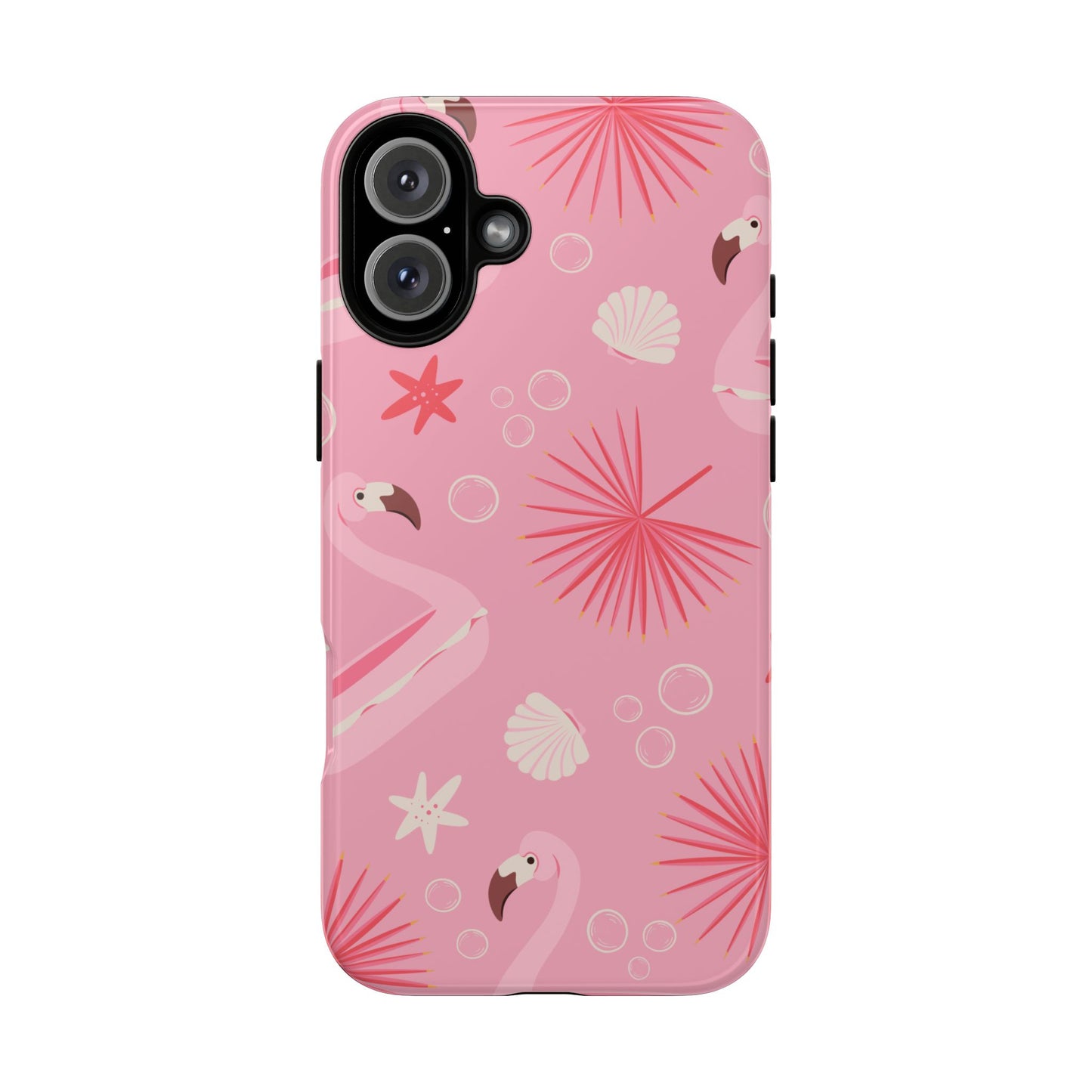 Tough Cases: Tropical Flamingo Phone Case for Summer Vibes