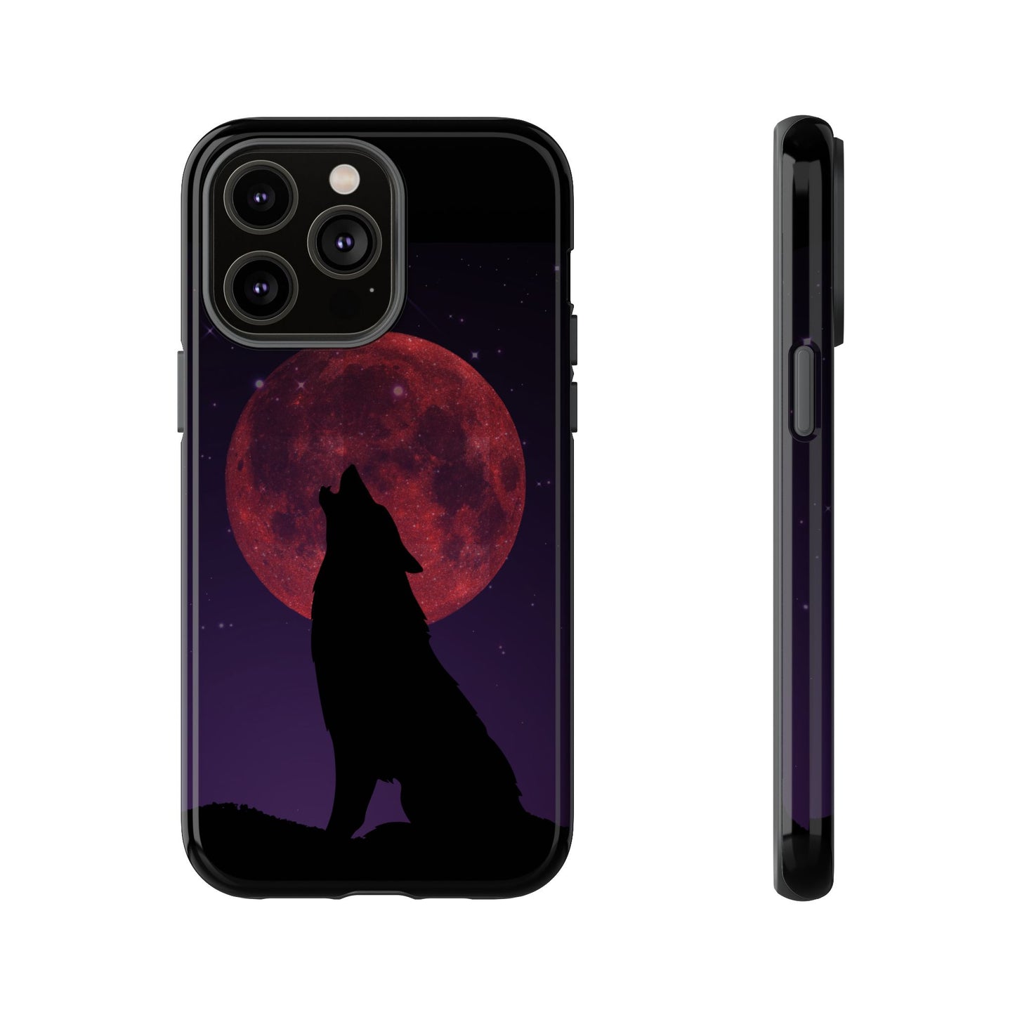 Wolf Howling at Blood Moon Phone Case - Tough & Stylish Protector