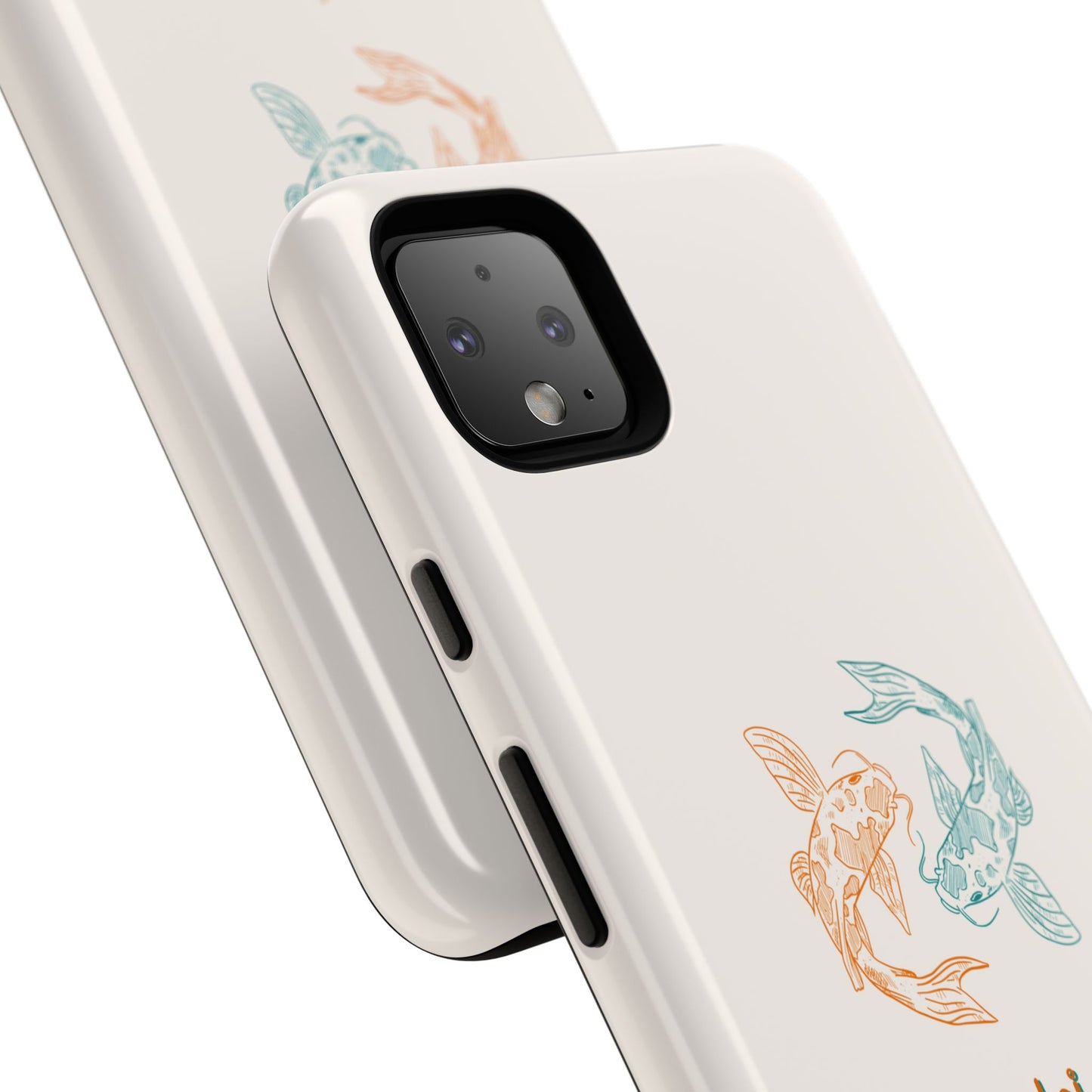 Koi Fish Tough Phone Case - Stylish & Durable Design for Aqua Lovers