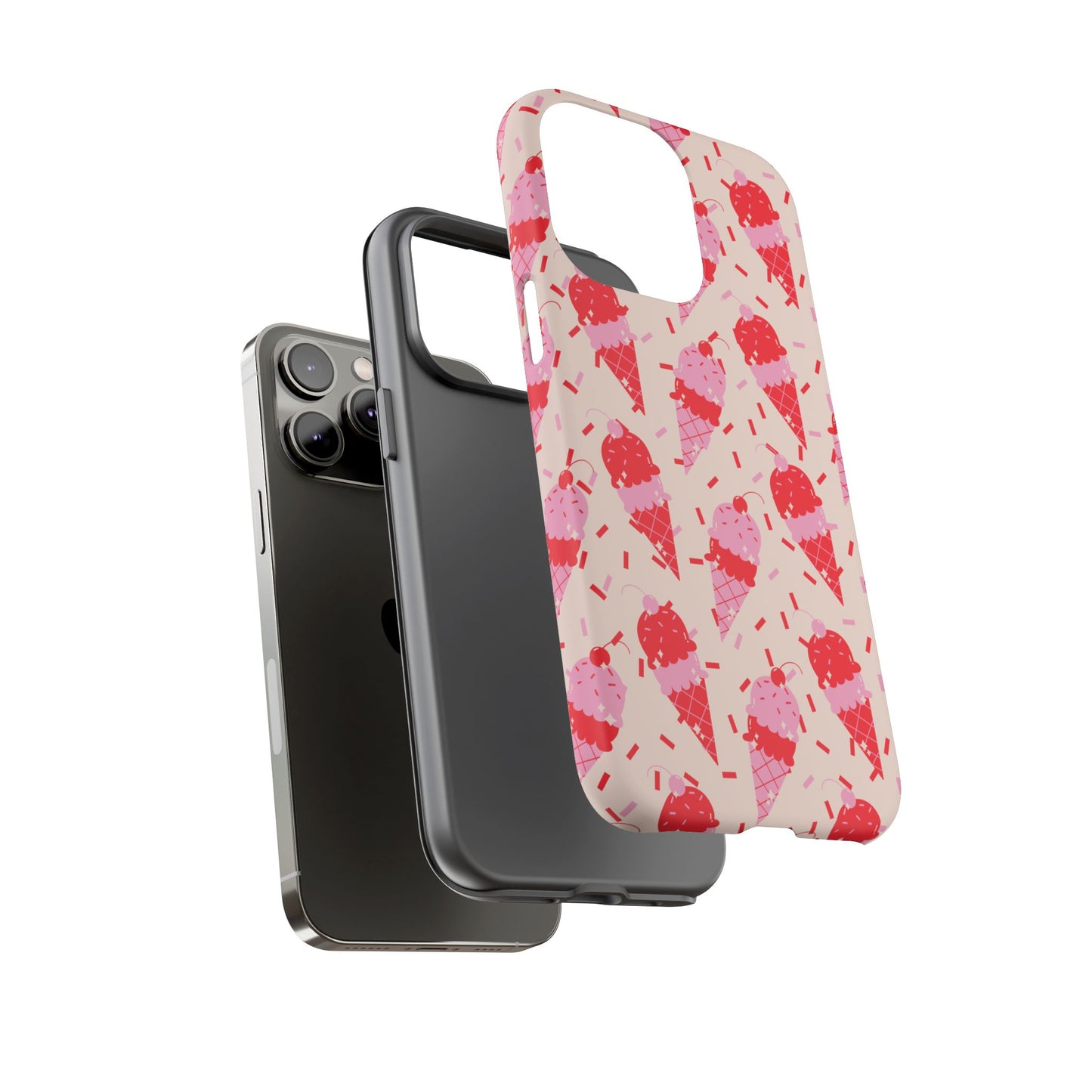 Ice Cream Phone Case - Cute Tough Cases for Ice Cream Lovers, Fun Summer Accessory, Birthday Gift, Colorful iPhone Cover