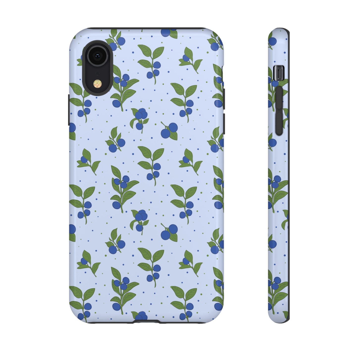 Floral Tough Phone Case - Blueberry Blossom Design