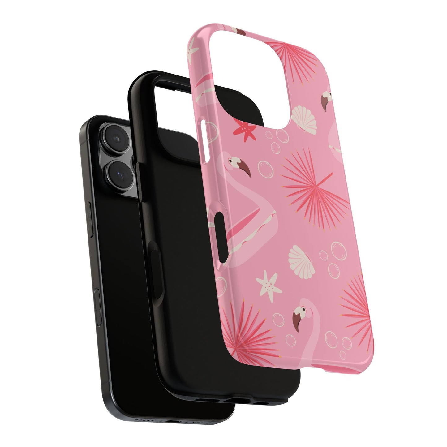 Tough Cases: Tropical Flamingo Phone Case for Summer Vibes