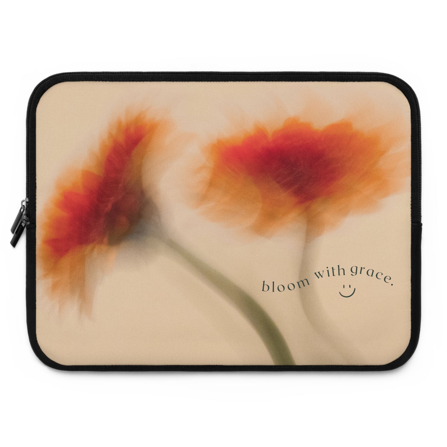 Bloom with Grace Laptop Sleeve - Elegant Floral Design, Perfect for Students & Professionals