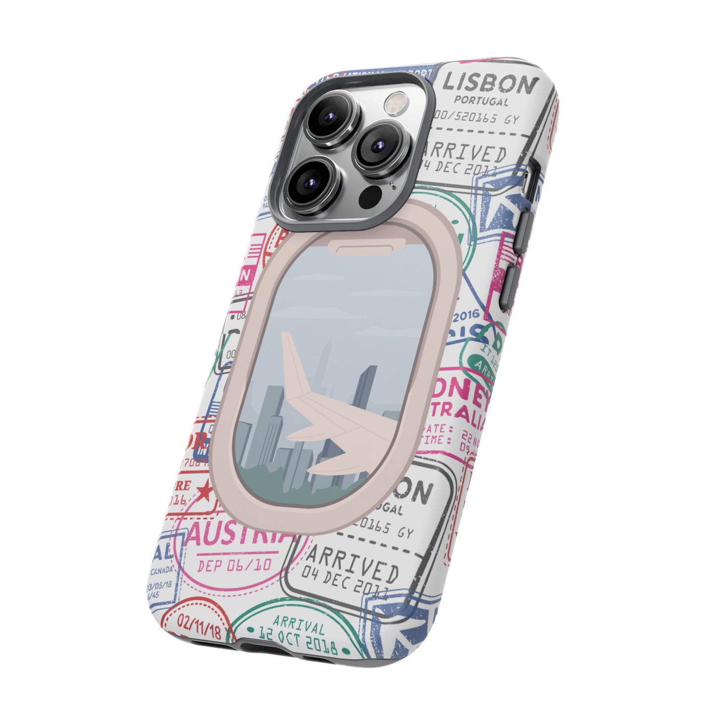 Travel-Themed Phone Case with Airplane Design