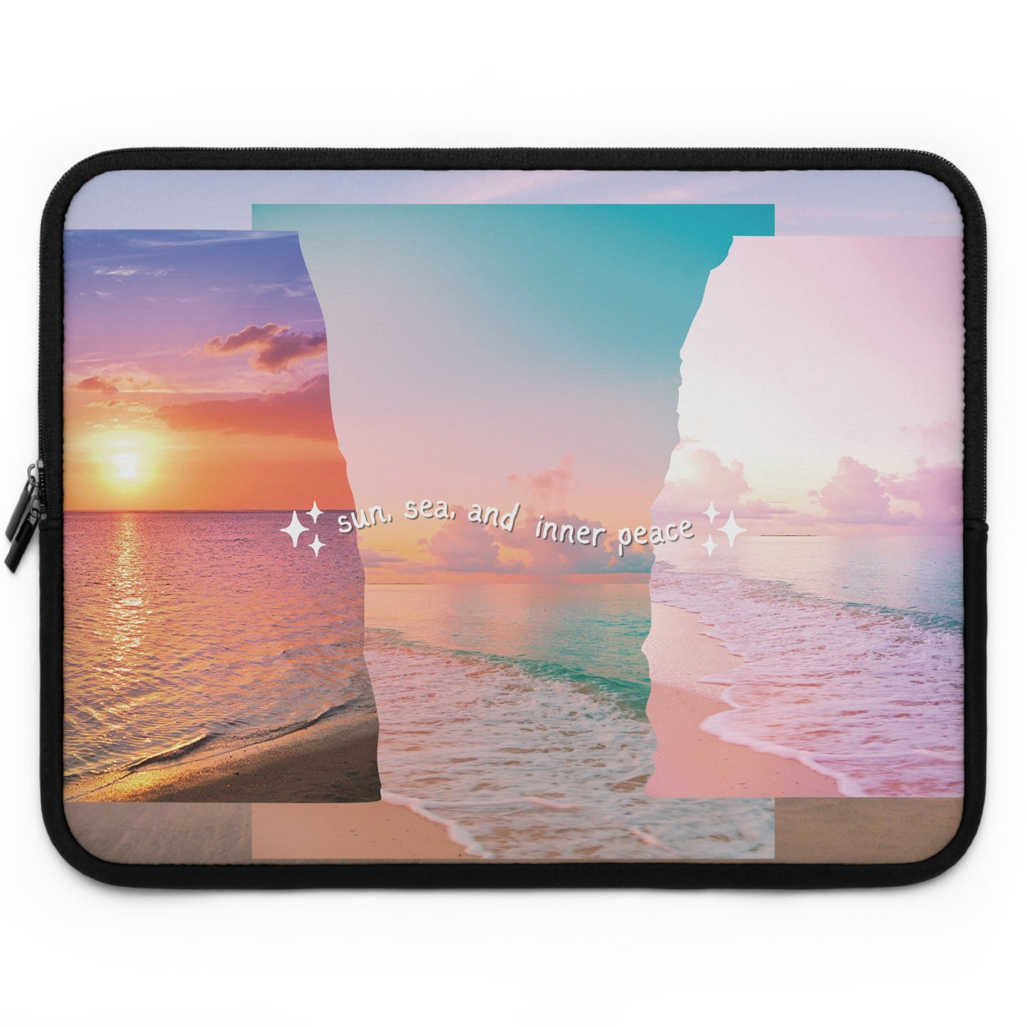 "Sun, Sea, and Inner Peace" Laptop Sleeve - Stylish Ocean-Inspired Tech Case for Beach Lovers