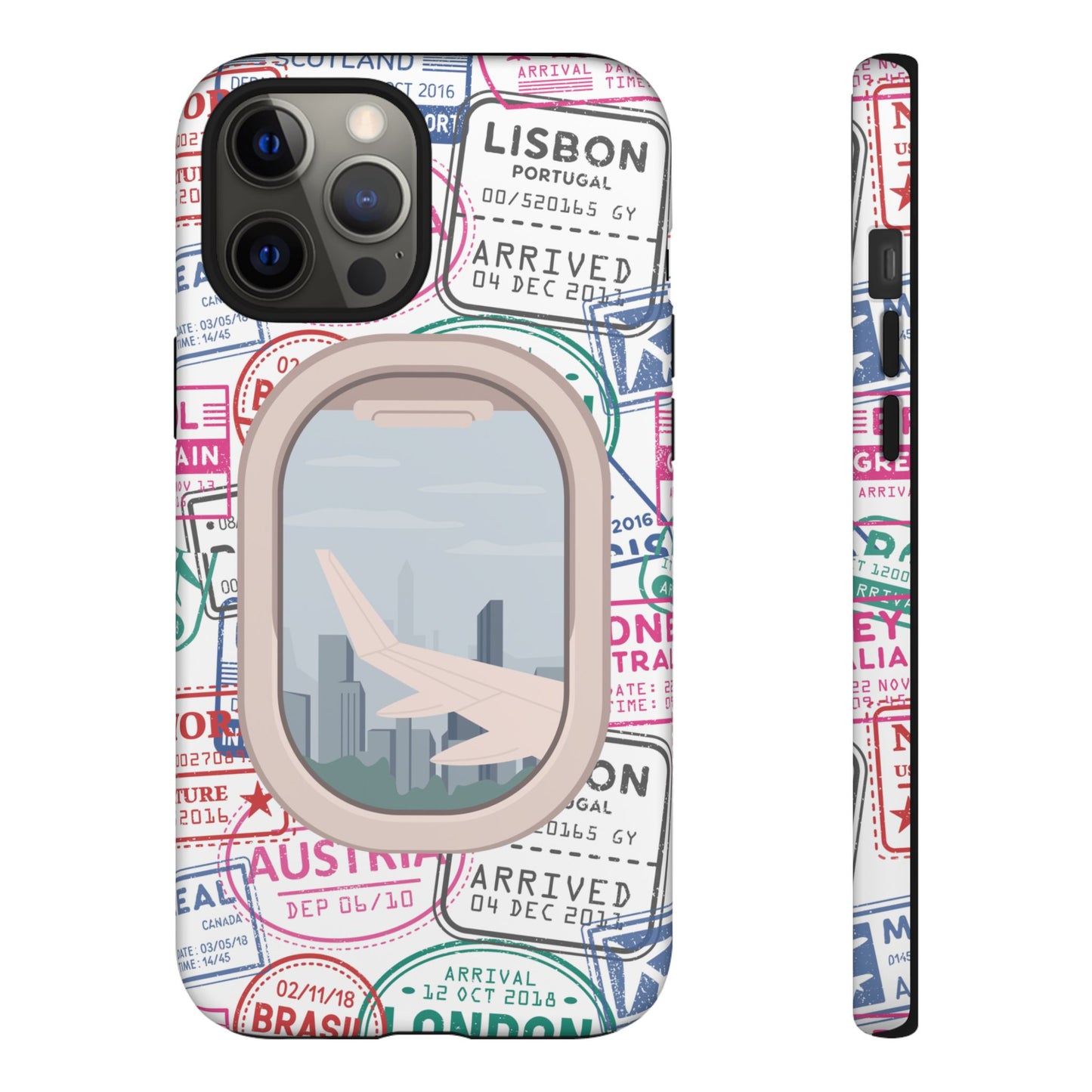 Travel-Themed Phone Case with Airplane Design