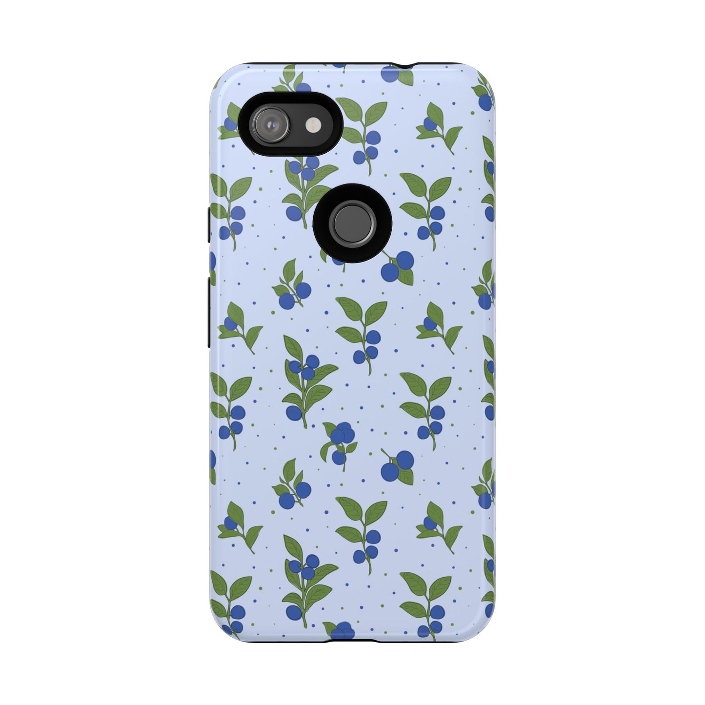 Floral Tough Phone Case - Blueberry Blossom Design
