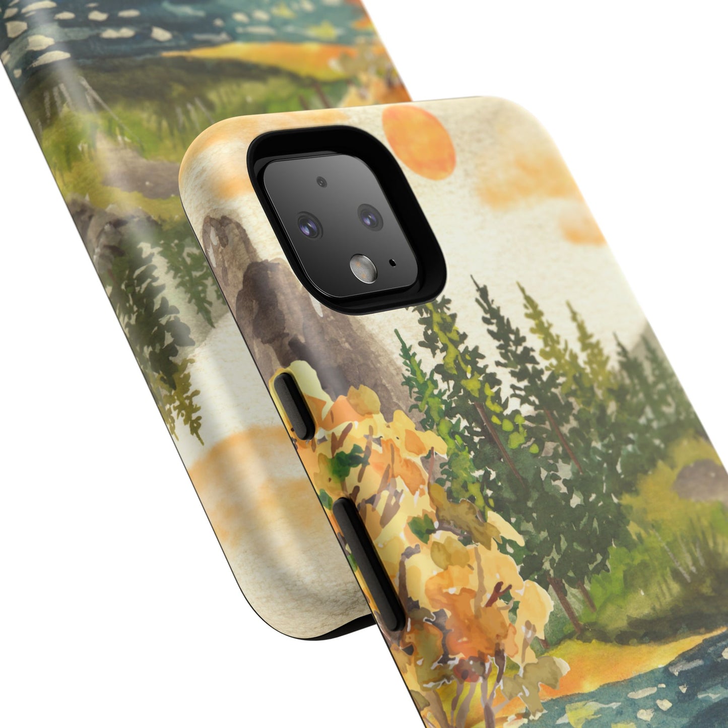 Artistic Phone Case with Ducks and Nature Scene