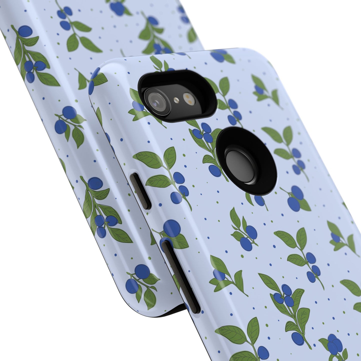 Floral Tough Phone Case - Blueberry Blossom Design