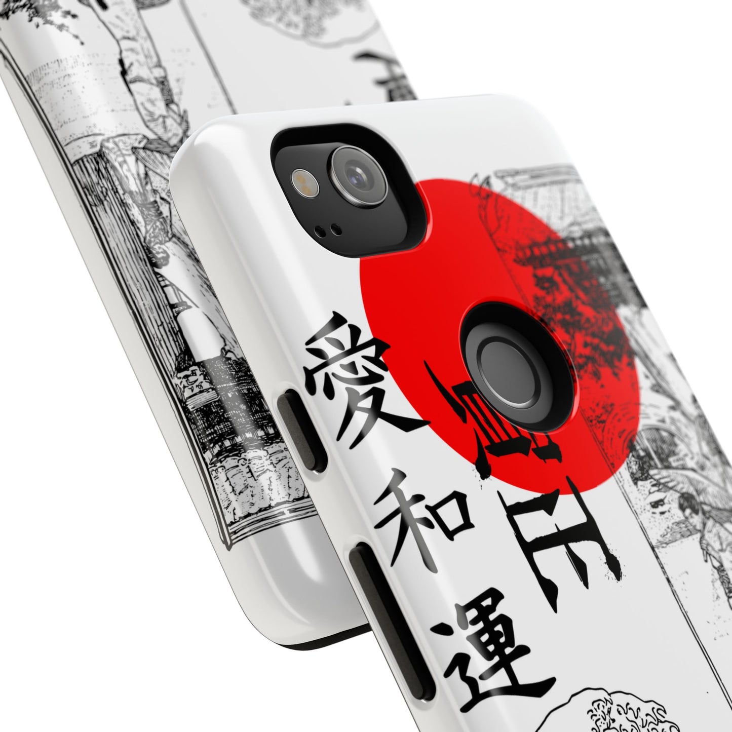Japanese Zen Art Phone Case - Tough Cases with Wave Design