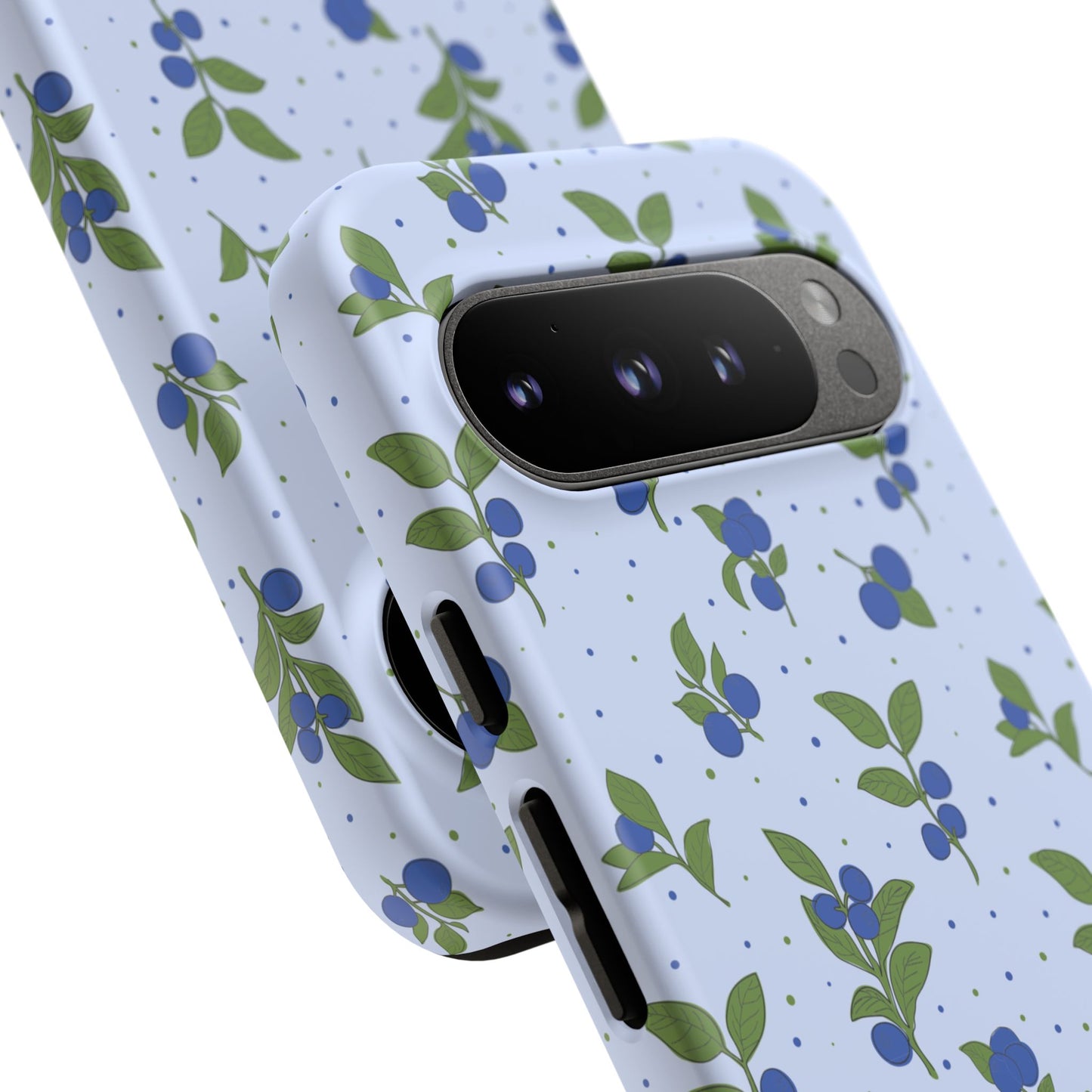 Floral Tough Phone Case - Blueberry Blossom Design