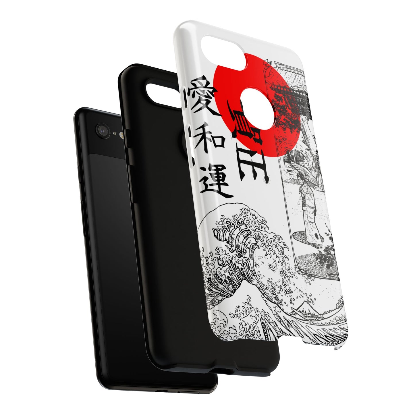 Japanese Zen Art Phone Case - Tough Cases with Wave Design