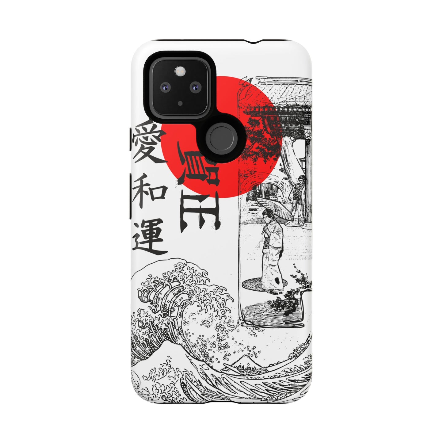Japanese Zen Art Phone Case - Tough Cases with Wave Design