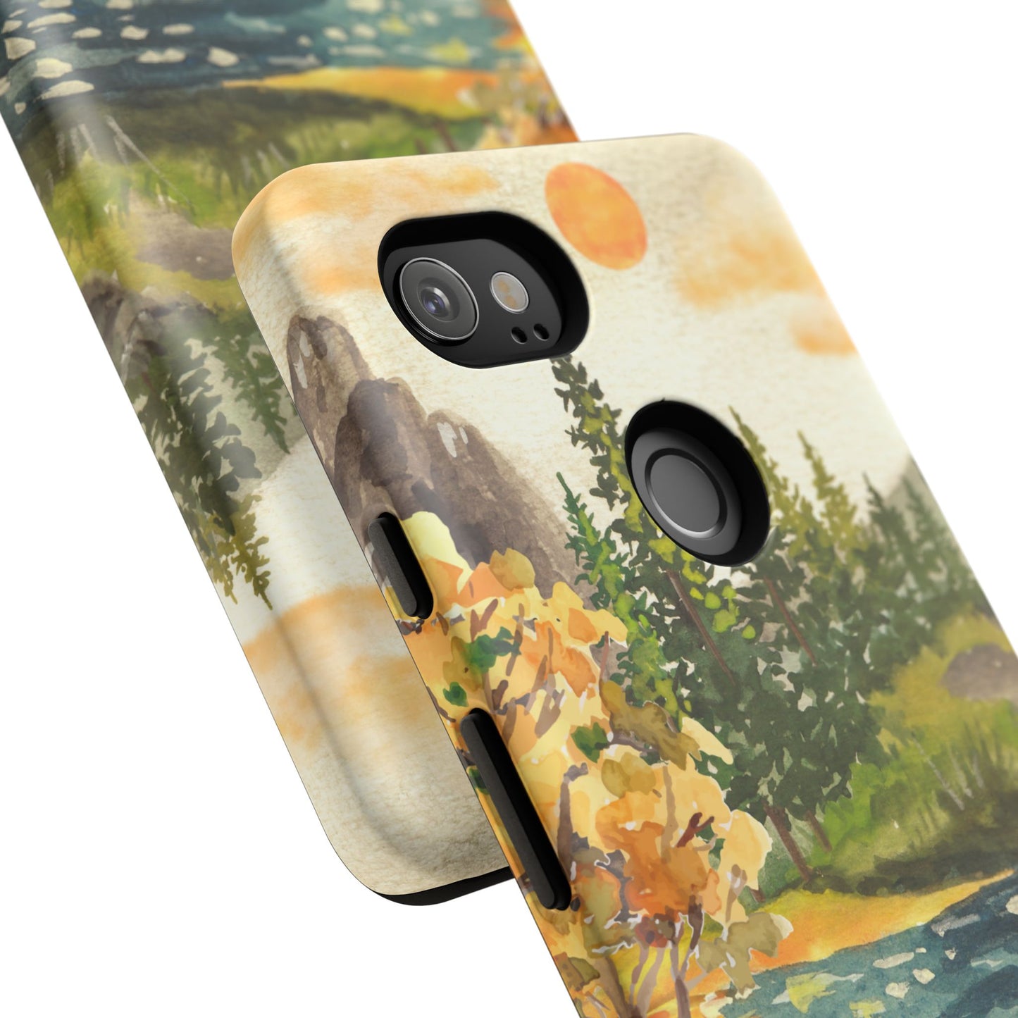 Artistic Phone Case with Ducks and Nature Scene