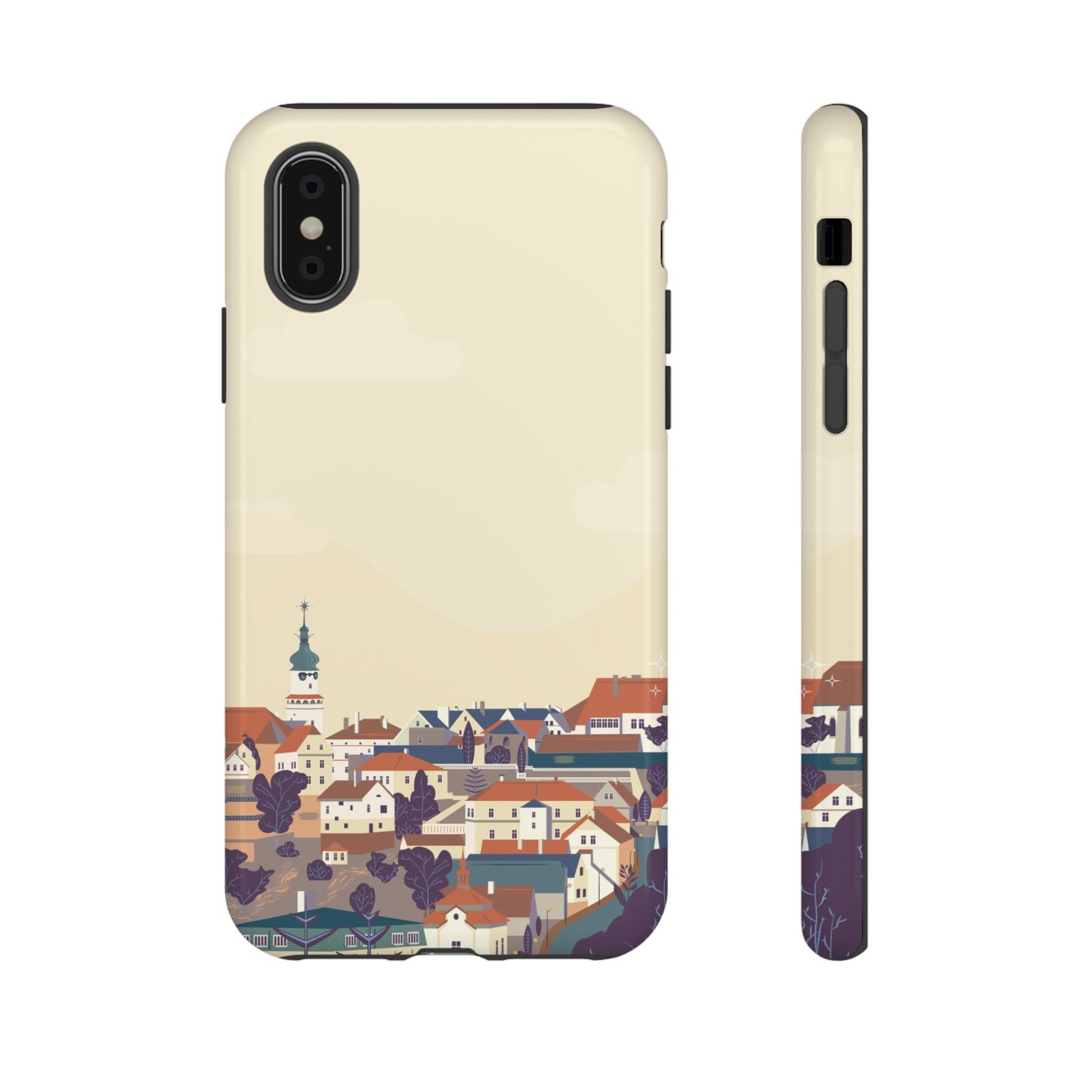Artistic Phone Case - Charming Village Design