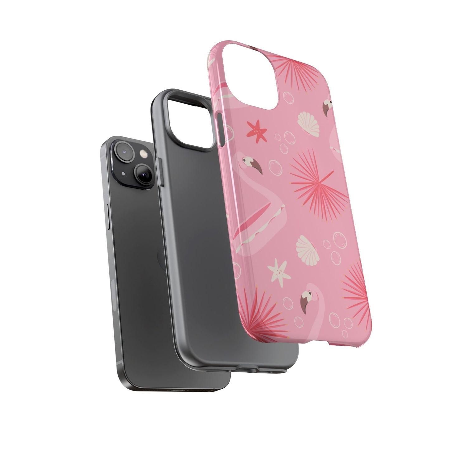 Tough Cases: Tropical Flamingo Phone Case for Summer Vibes