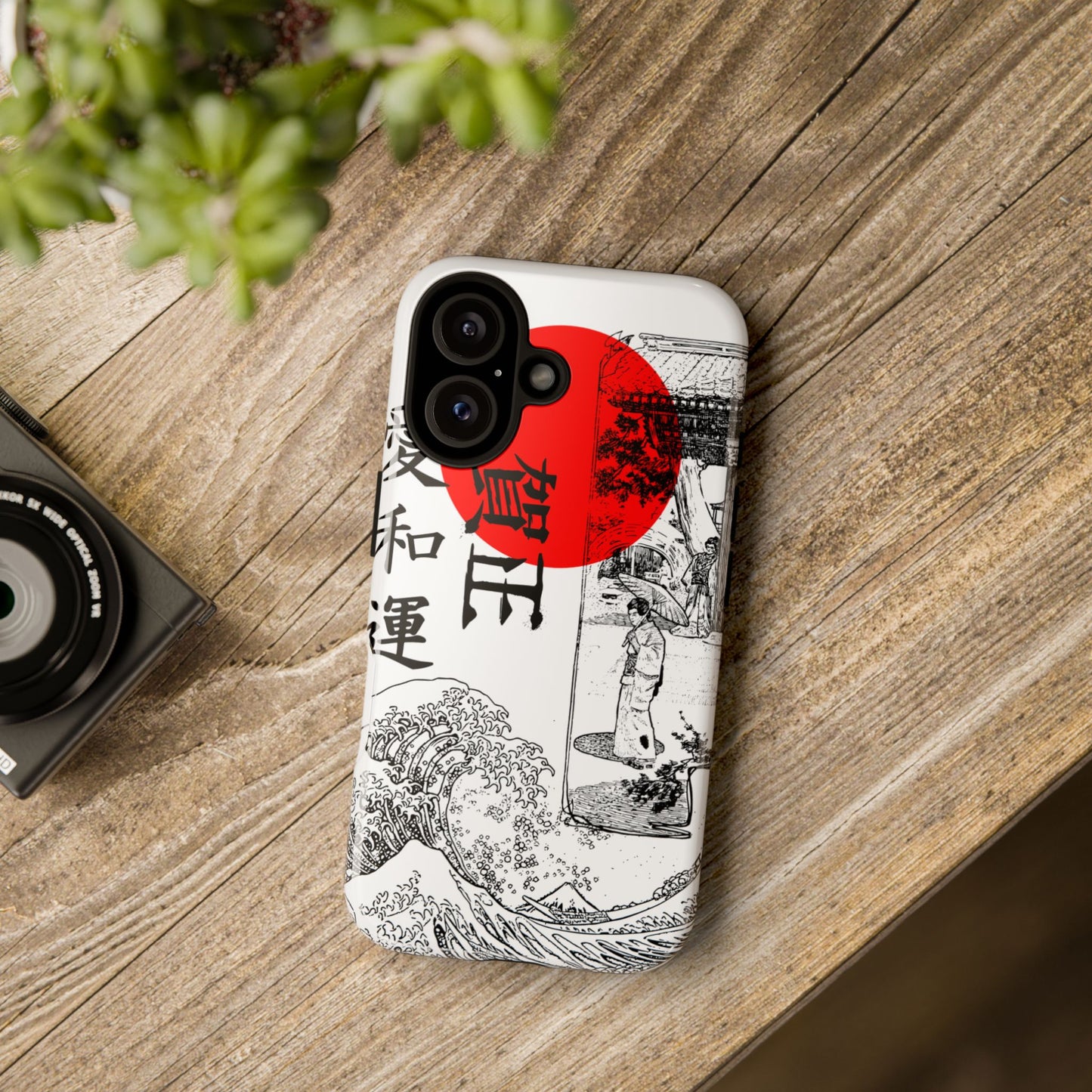 Japanese Zen Art Phone Case - Tough Cases with Wave Design