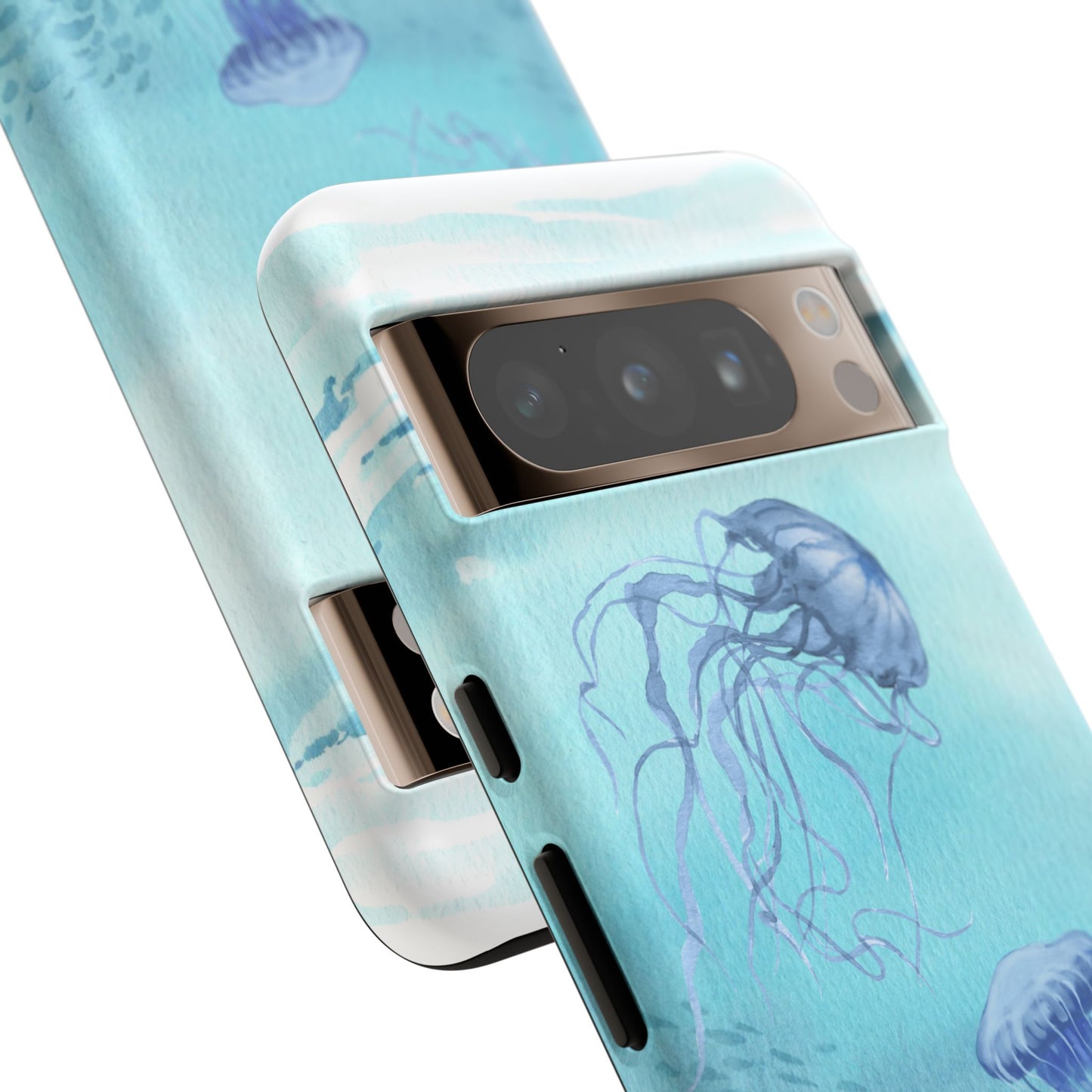 Ocean-Inspired Tough Phone Case with Jellyfish Design