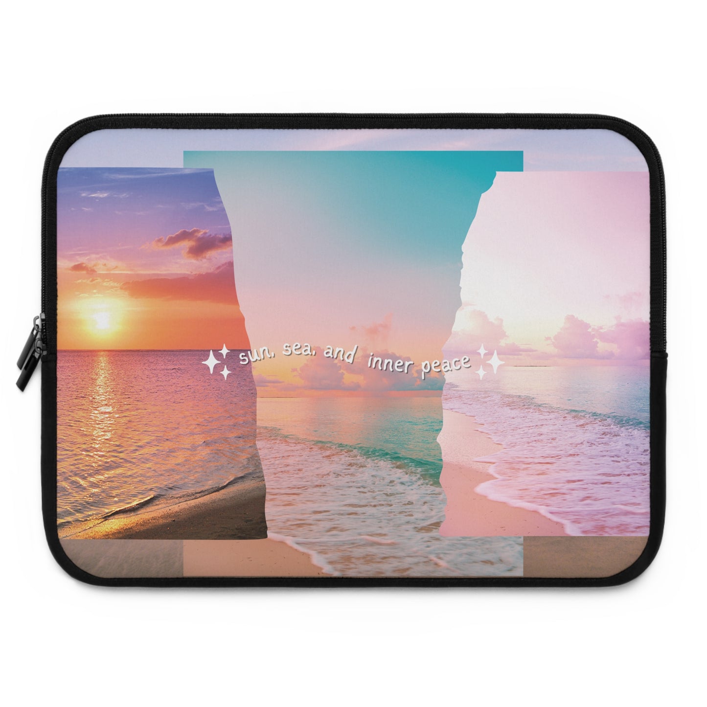 "Sun, Sea, and Inner Peace" Laptop Sleeve - Stylish Ocean-Inspired Tech Case for Beach Lovers