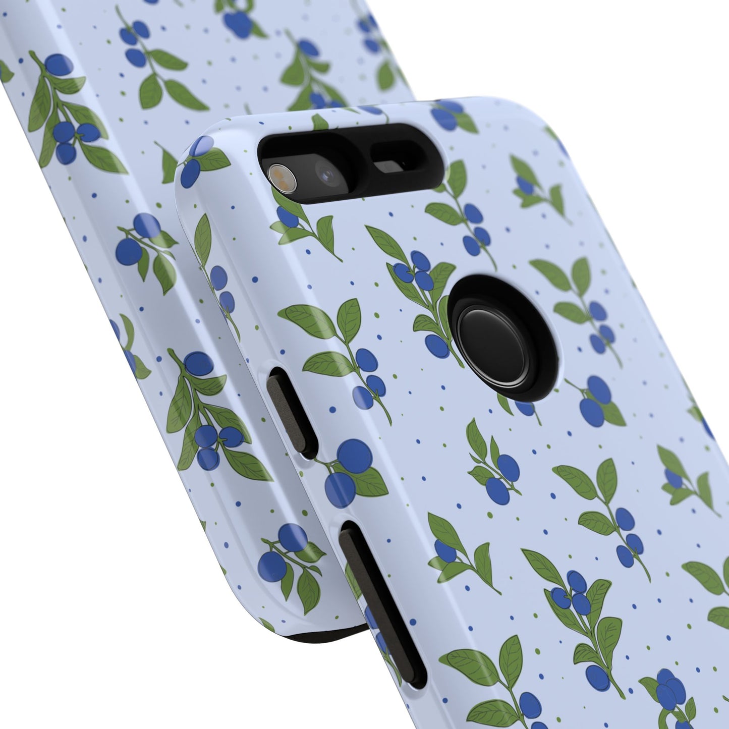 Floral Tough Phone Case - Blueberry Blossom Design