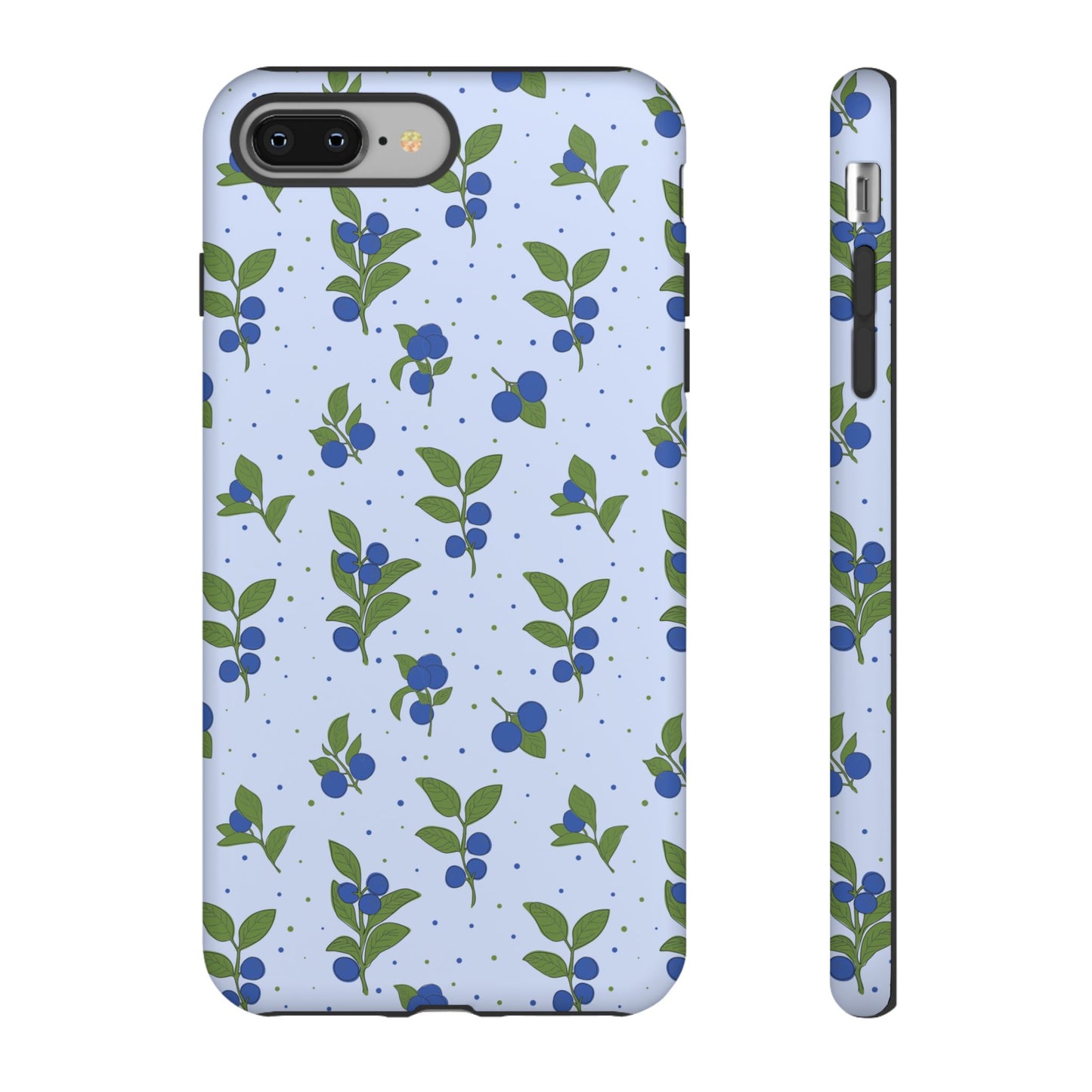 Floral Tough Phone Case - Blueberry Blossom Design