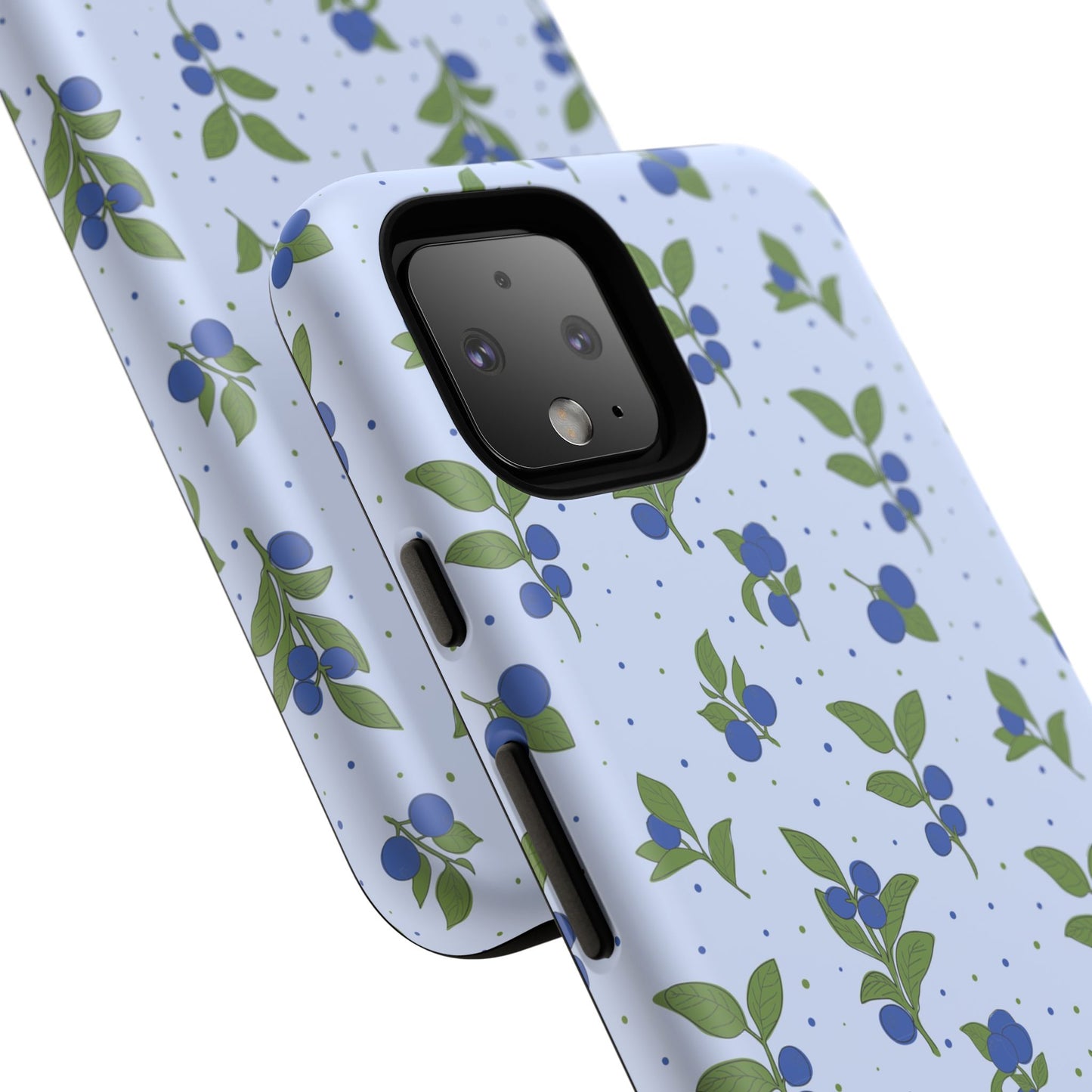 Floral Tough Phone Case - Blueberry Blossom Design