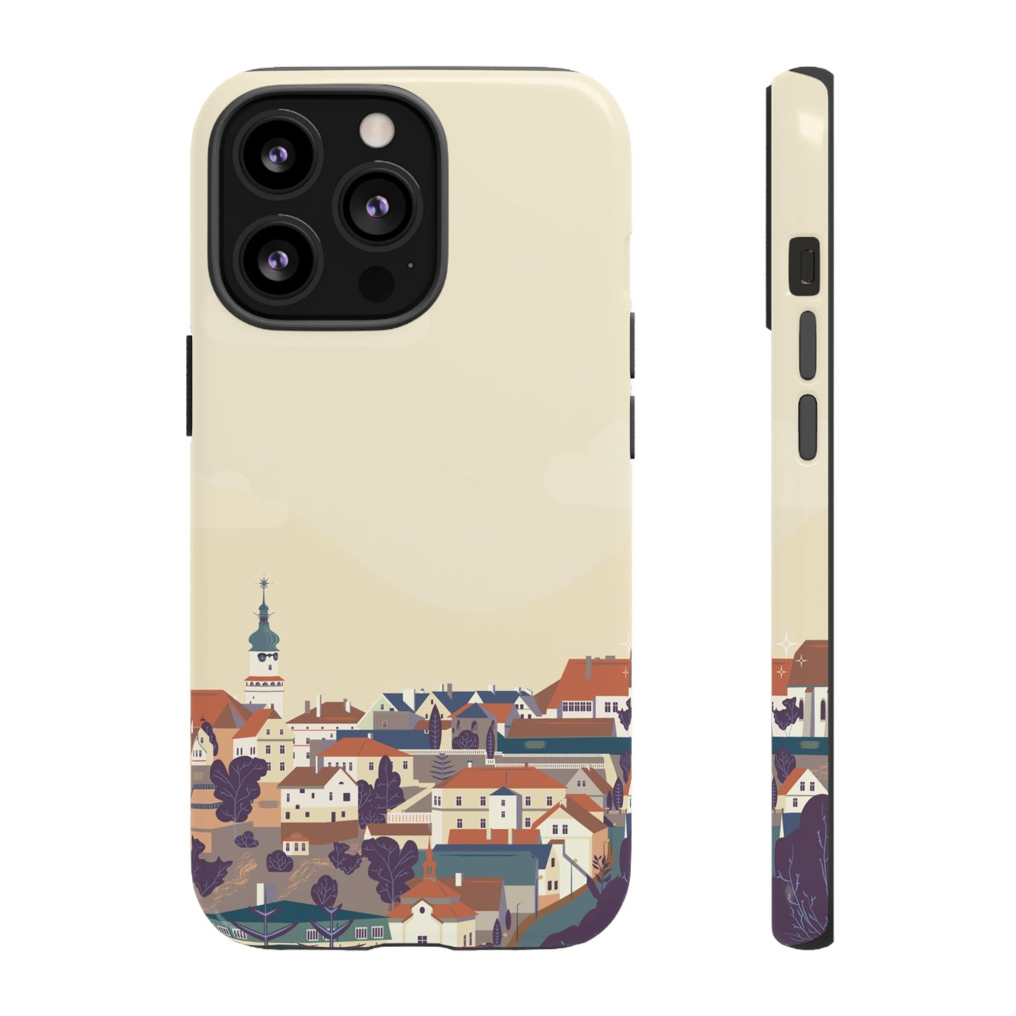 Artistic Phone Case - Charming Village Design