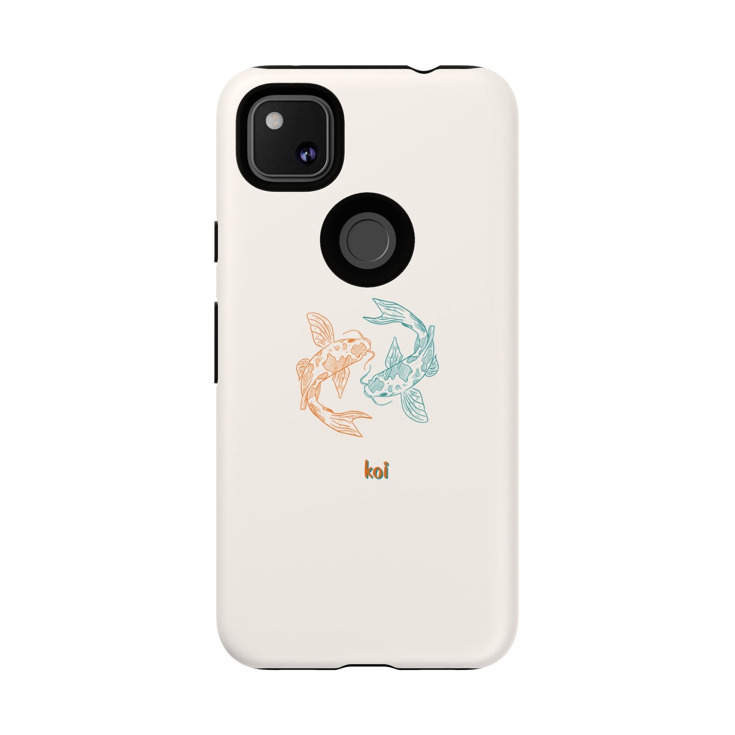 Koi Fish Tough Phone Case - Stylish & Durable Design for Aqua Lovers