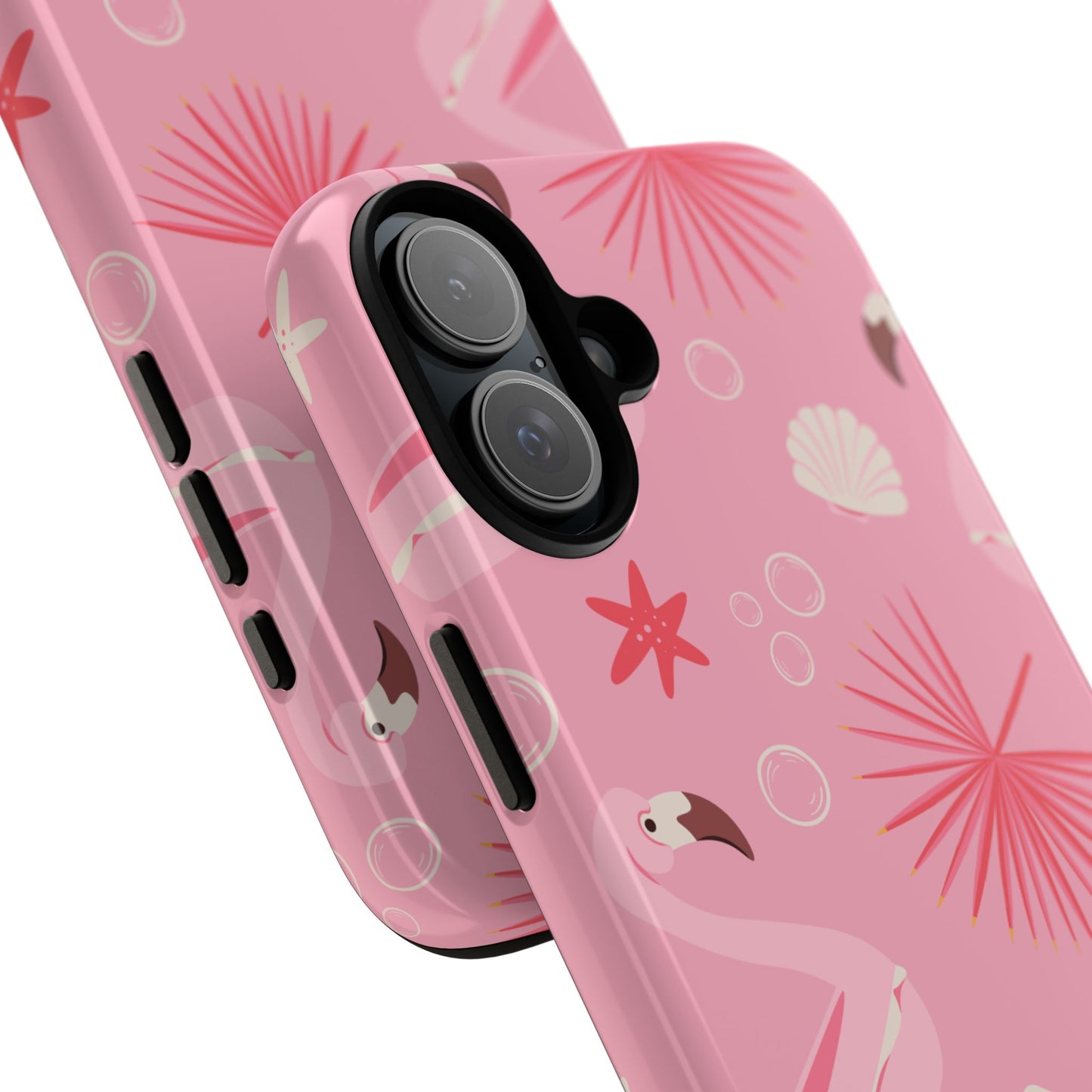 Tough Cases: Tropical Flamingo Phone Case for Summer Vibes