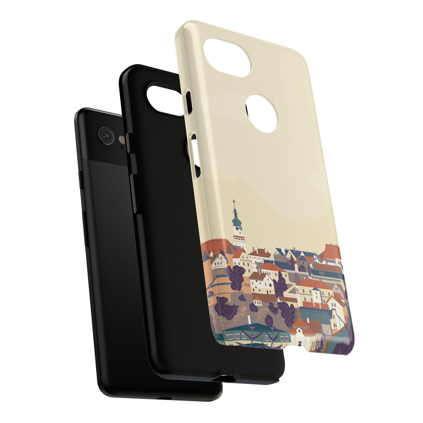 Artistic Phone Case - Charming Village Design