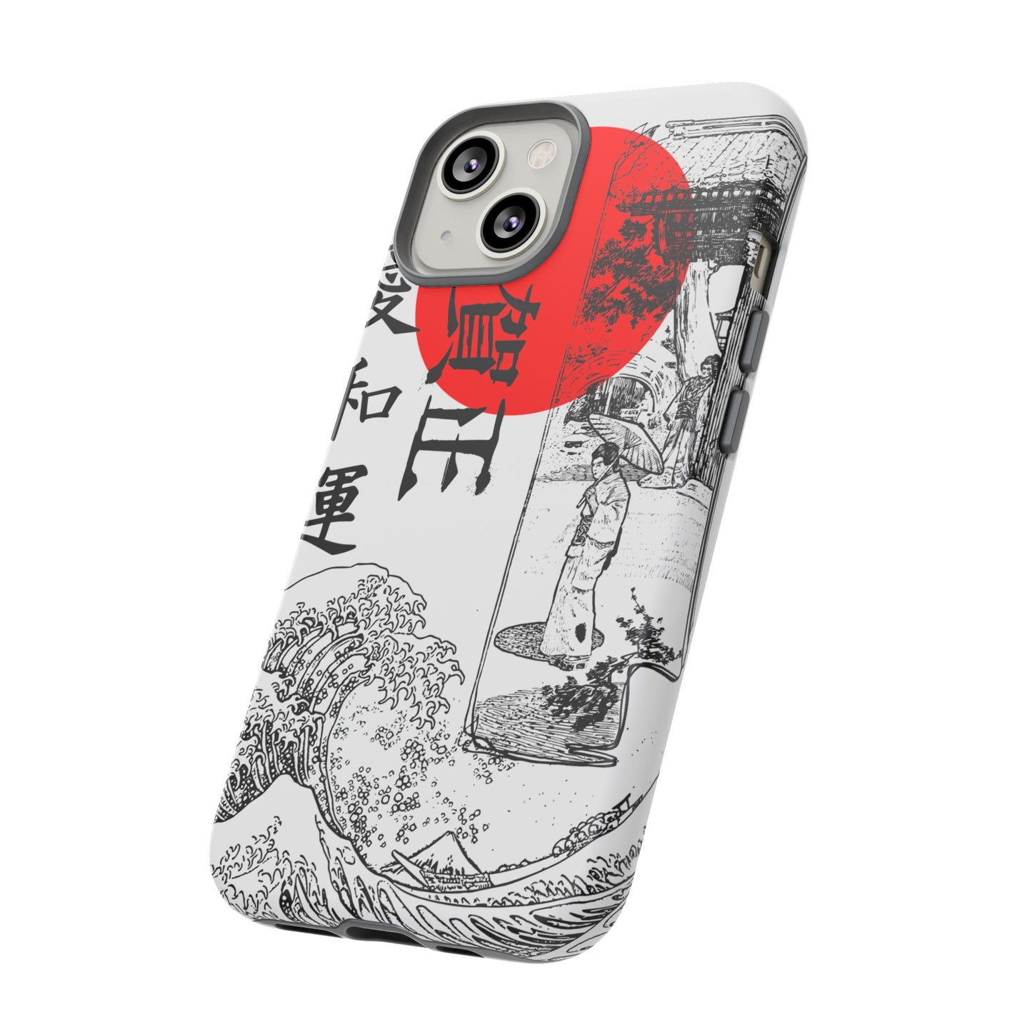 Japanese Zen Art Phone Case - Tough Cases with Wave Design